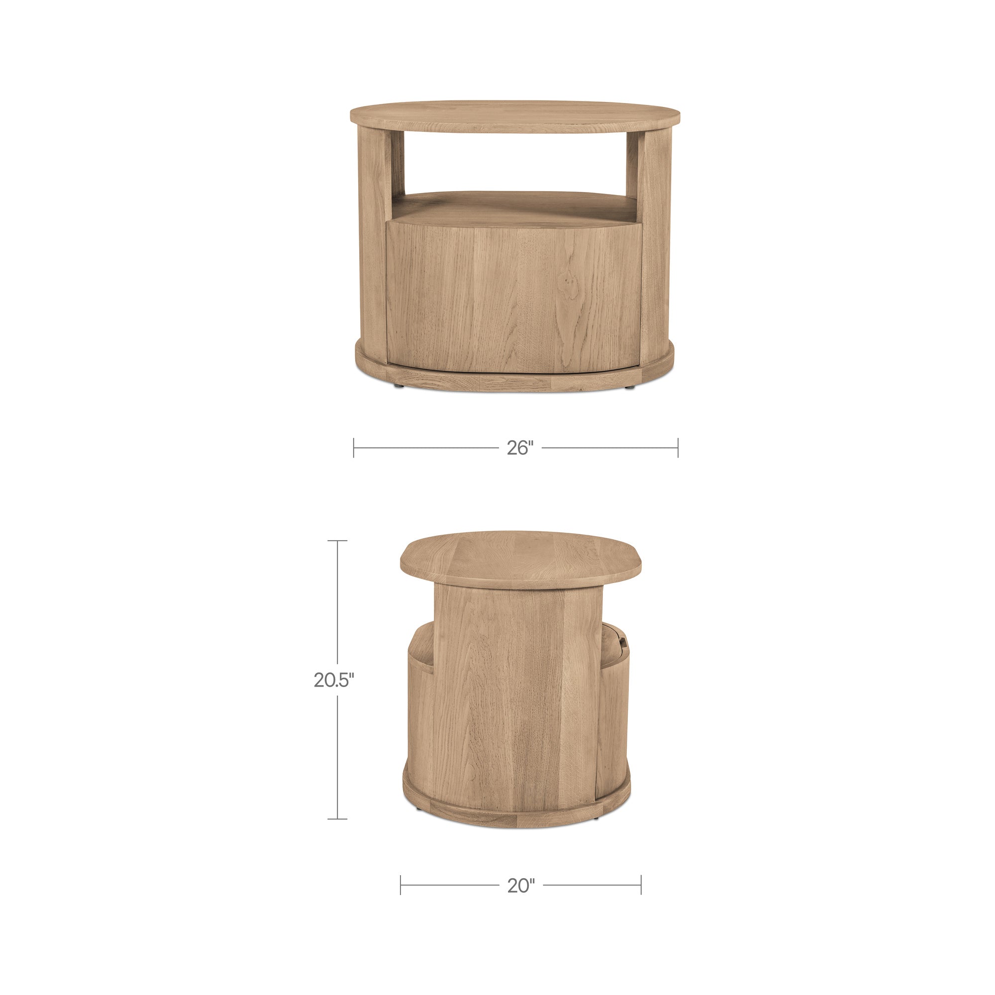 Tommy Nightstand Natural by Moe's Home Collection - view 3