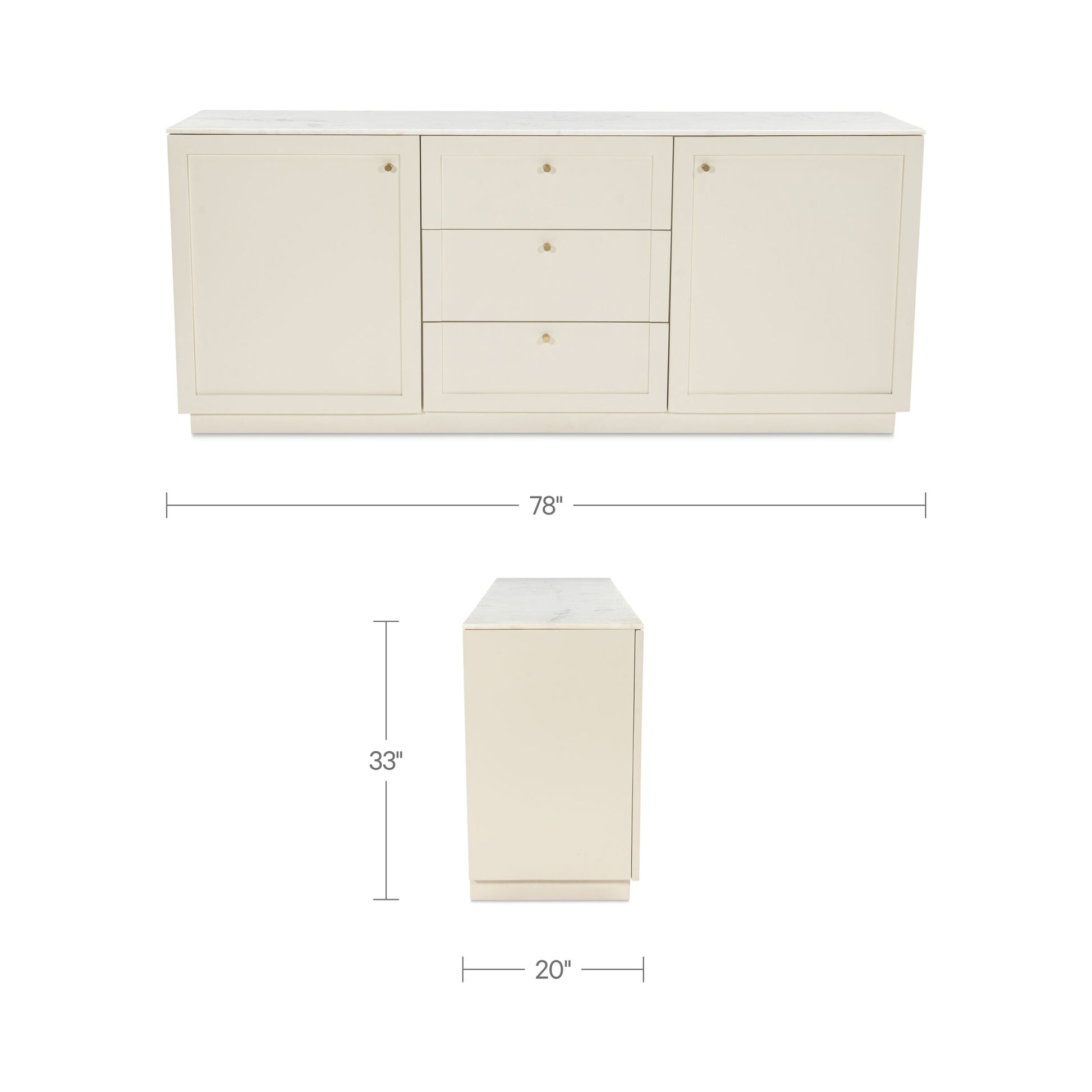 Nadine Sideboard Cream by Moe's Home Collection - view 3