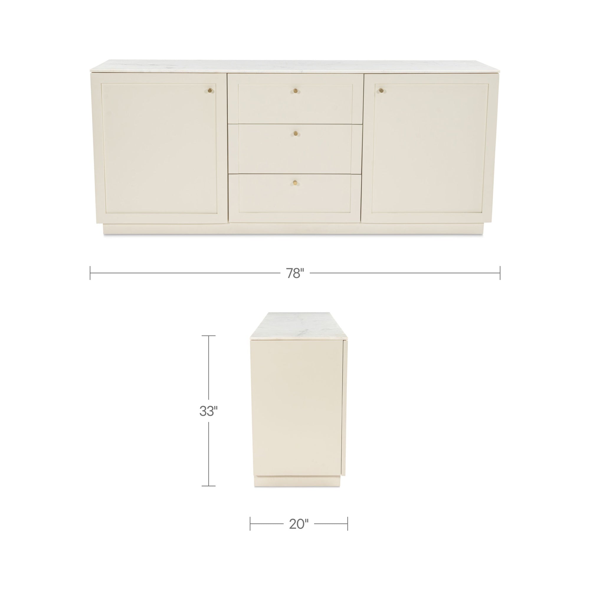 Nadine Sideboard Cream by Moe's Home Collection - view 3