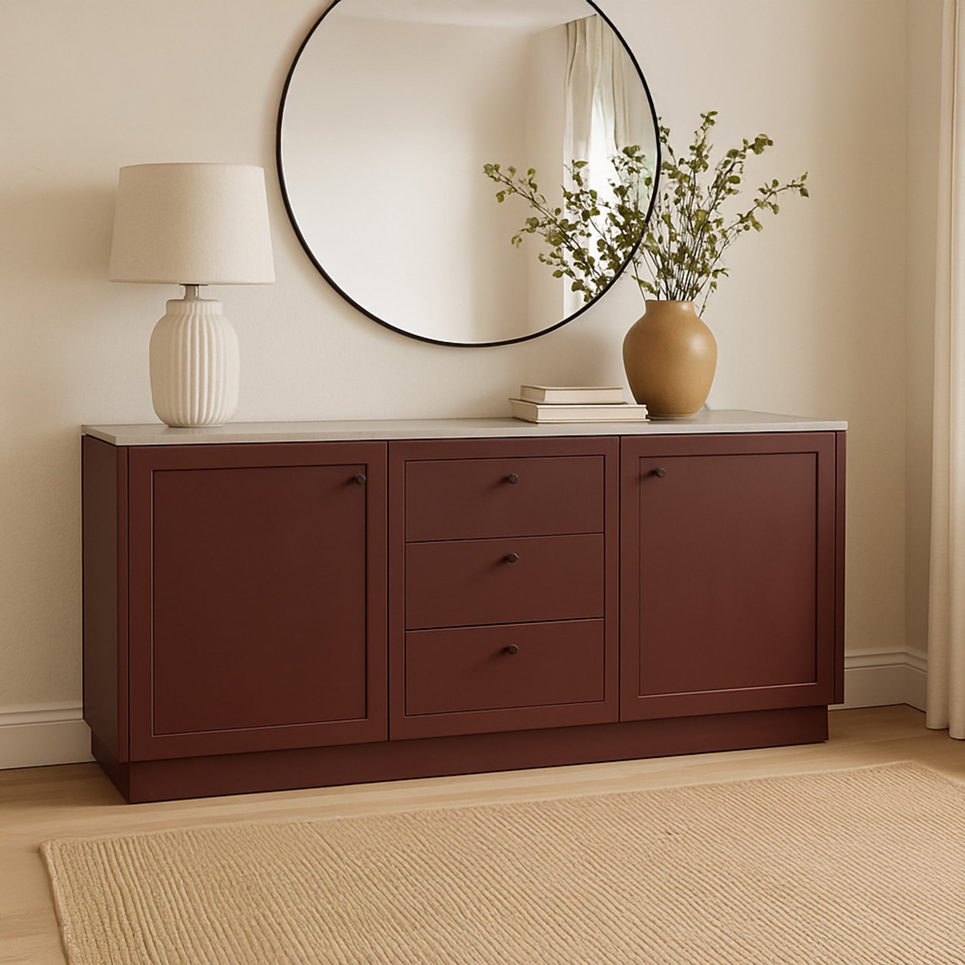Nadine Sideboard Deep Burgundy by Moe's Home Collection - view 3