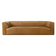 Rialto Minimalist Top-grain Buffalo Leather Sofa with Ergonomic Back and Plush Seating