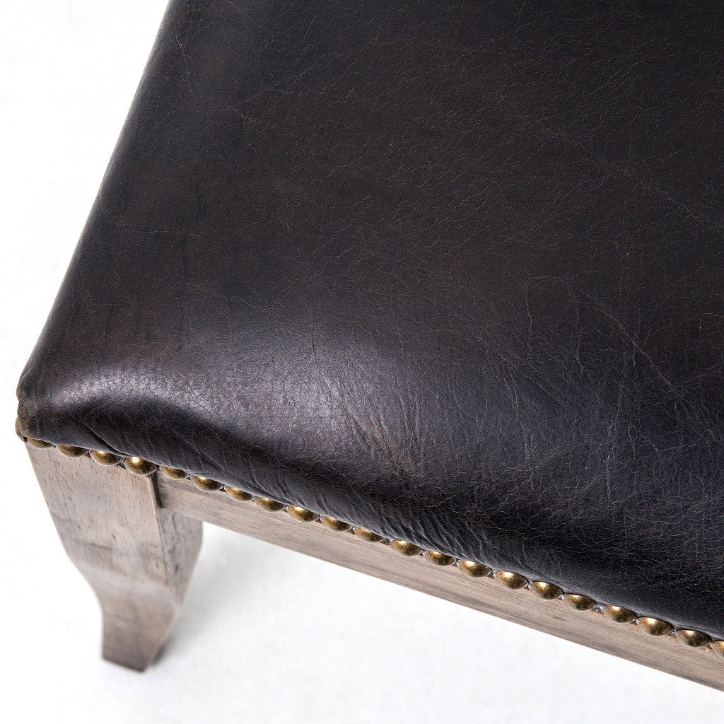 Richmond Black Leather Wingback Dining Chair