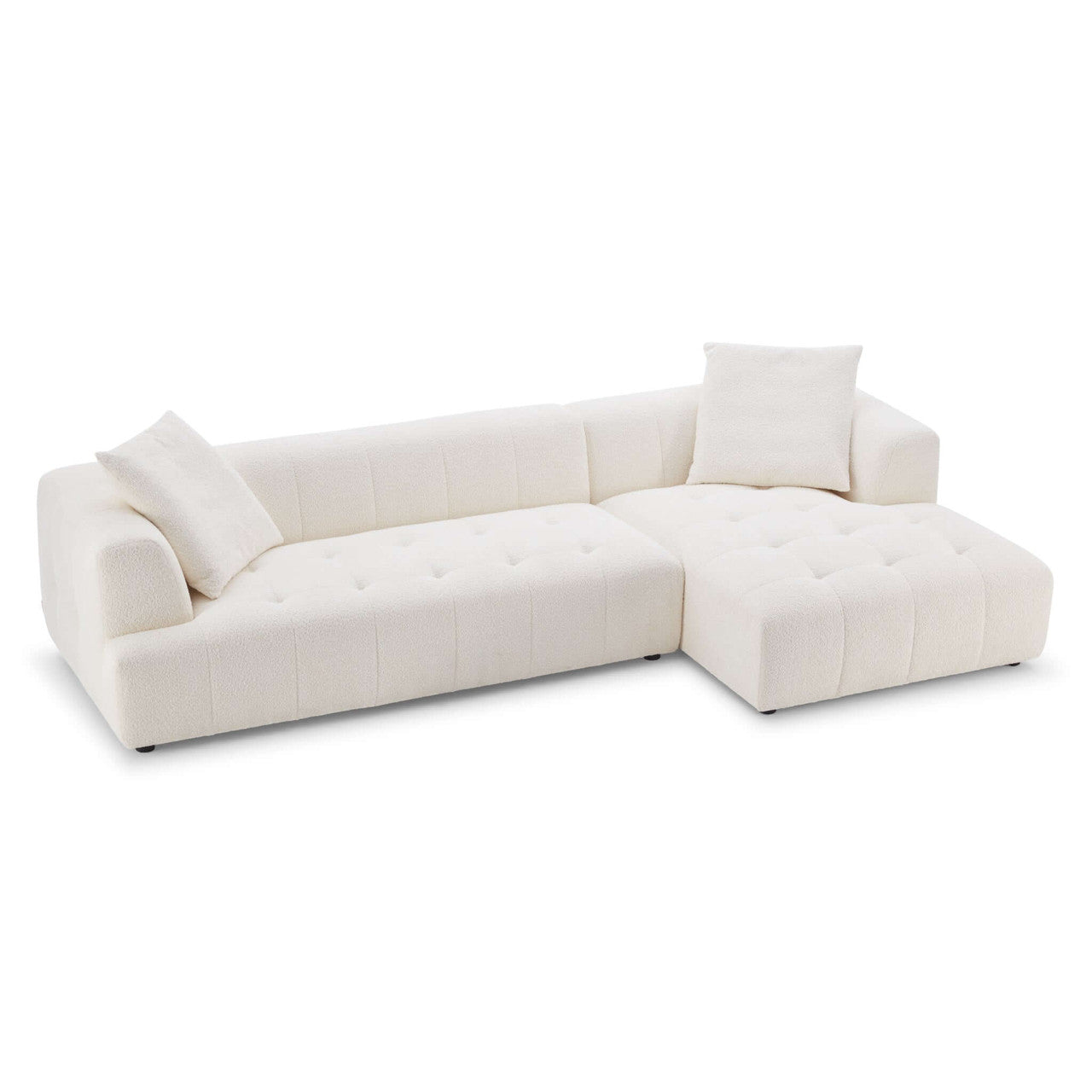 Kaynes  Boucle Sectional Sofa - Ivory