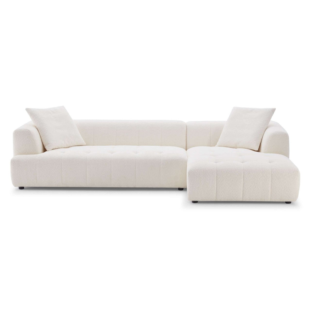 Kaynes  Boucle Sectional Sofa - Ivory