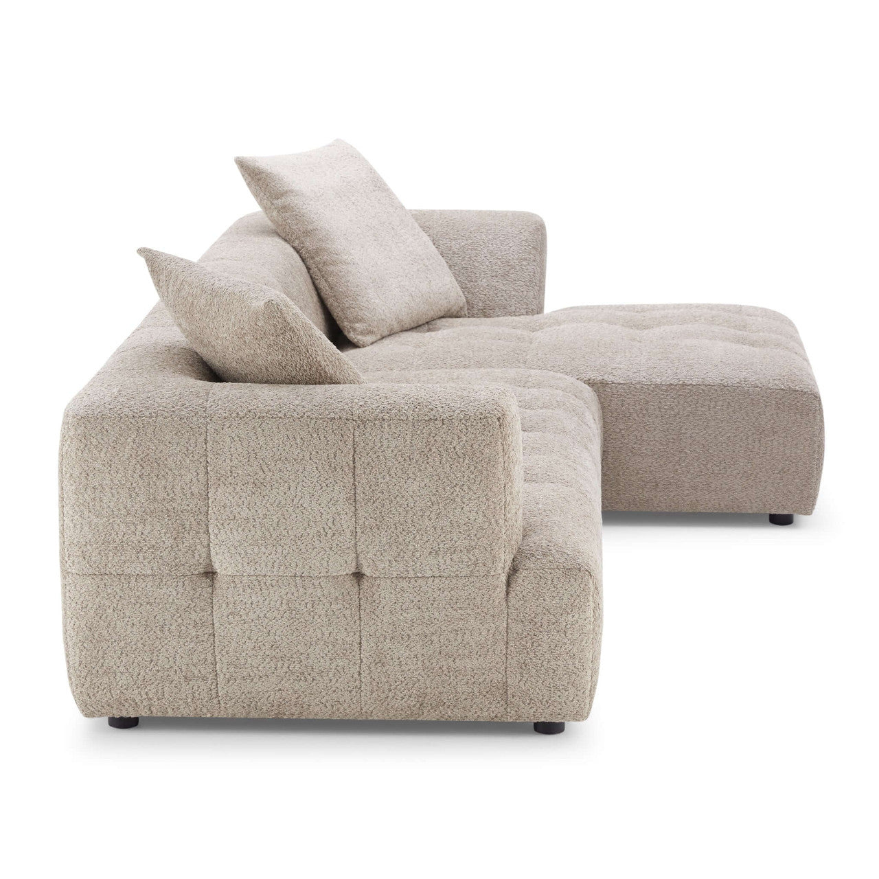 Kaynes  Boucle Sectional Sofa - Mocha