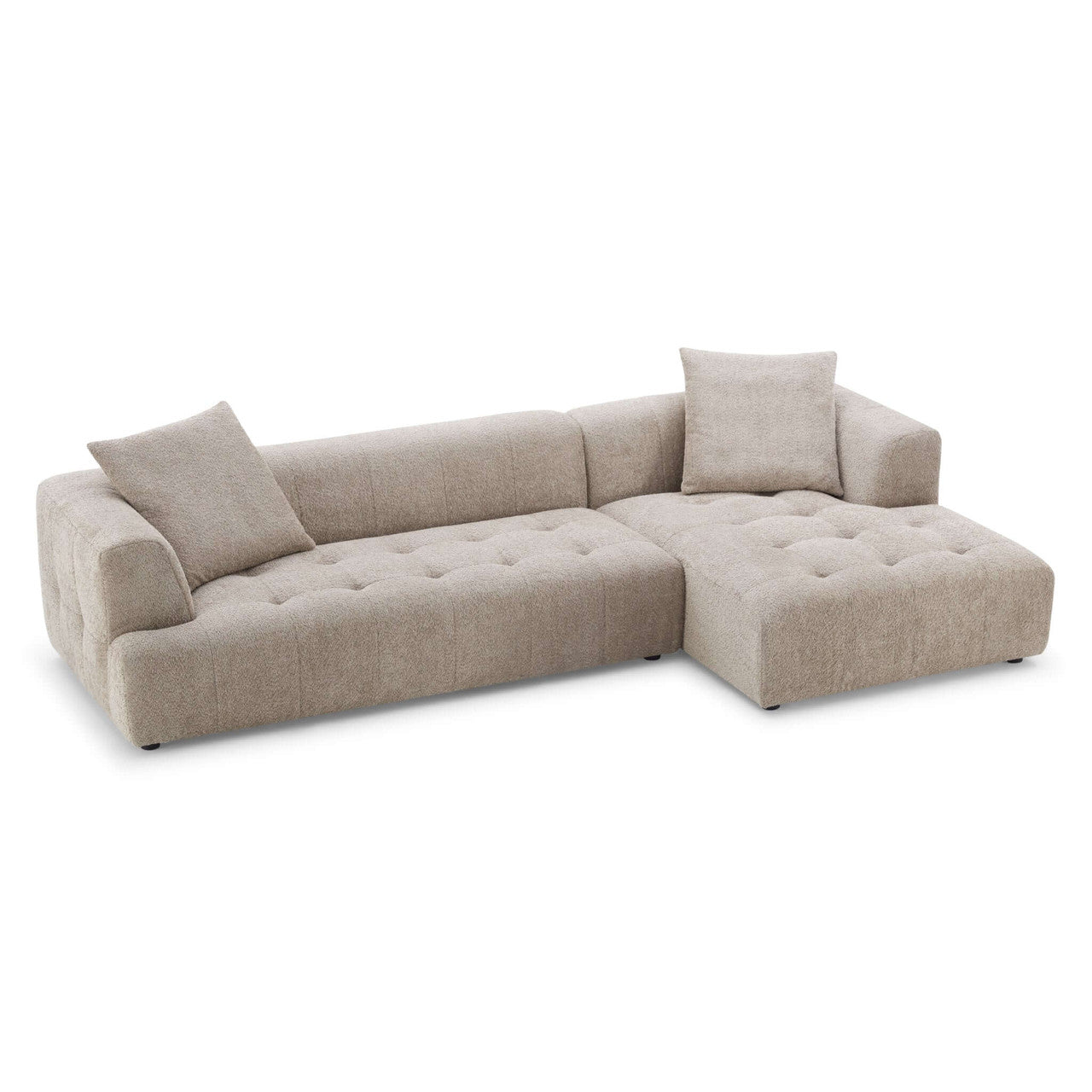 Kaynes  Boucle Sectional Sofa - Mocha
