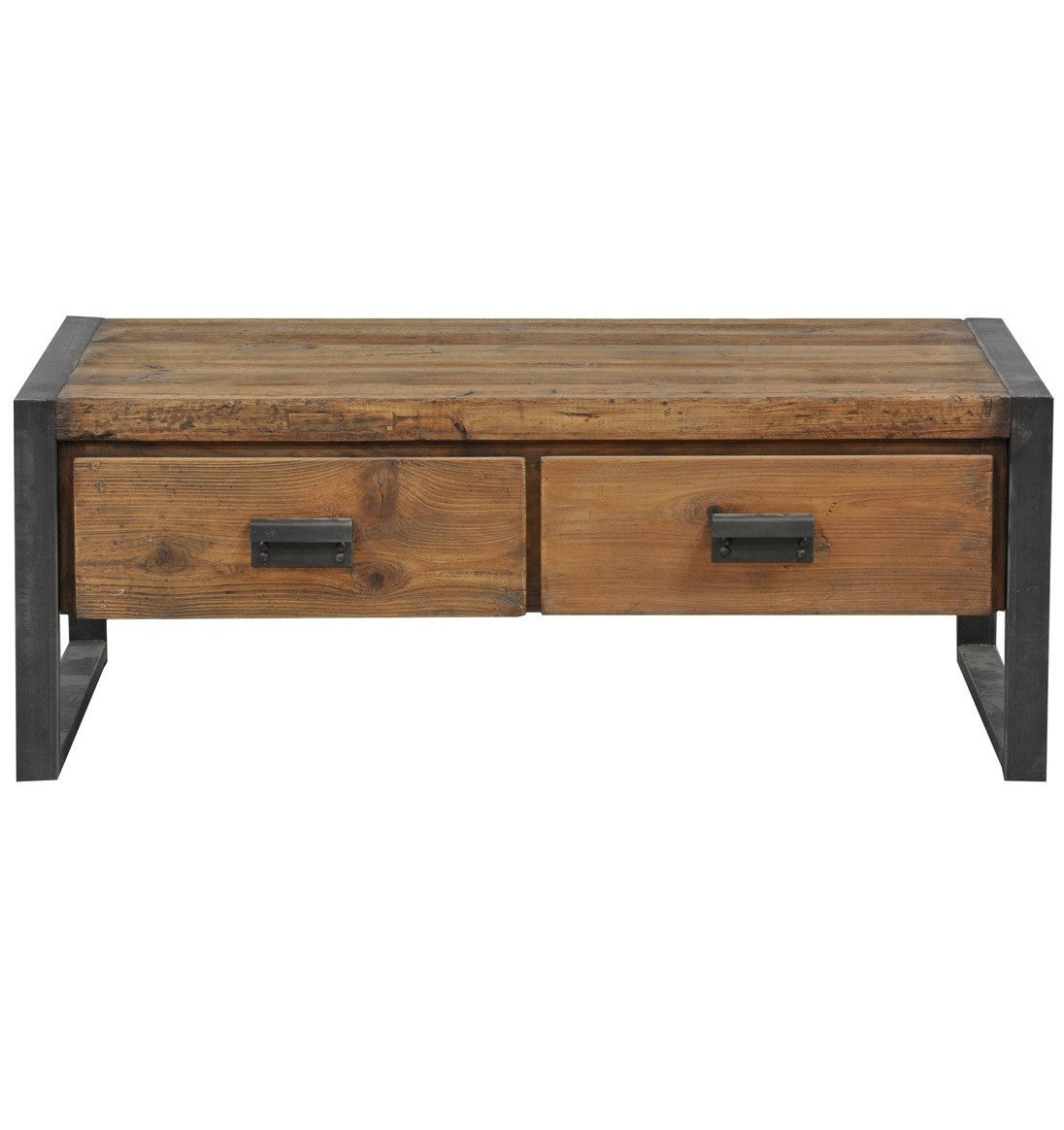 Rustic Coffee Table with Drawers
