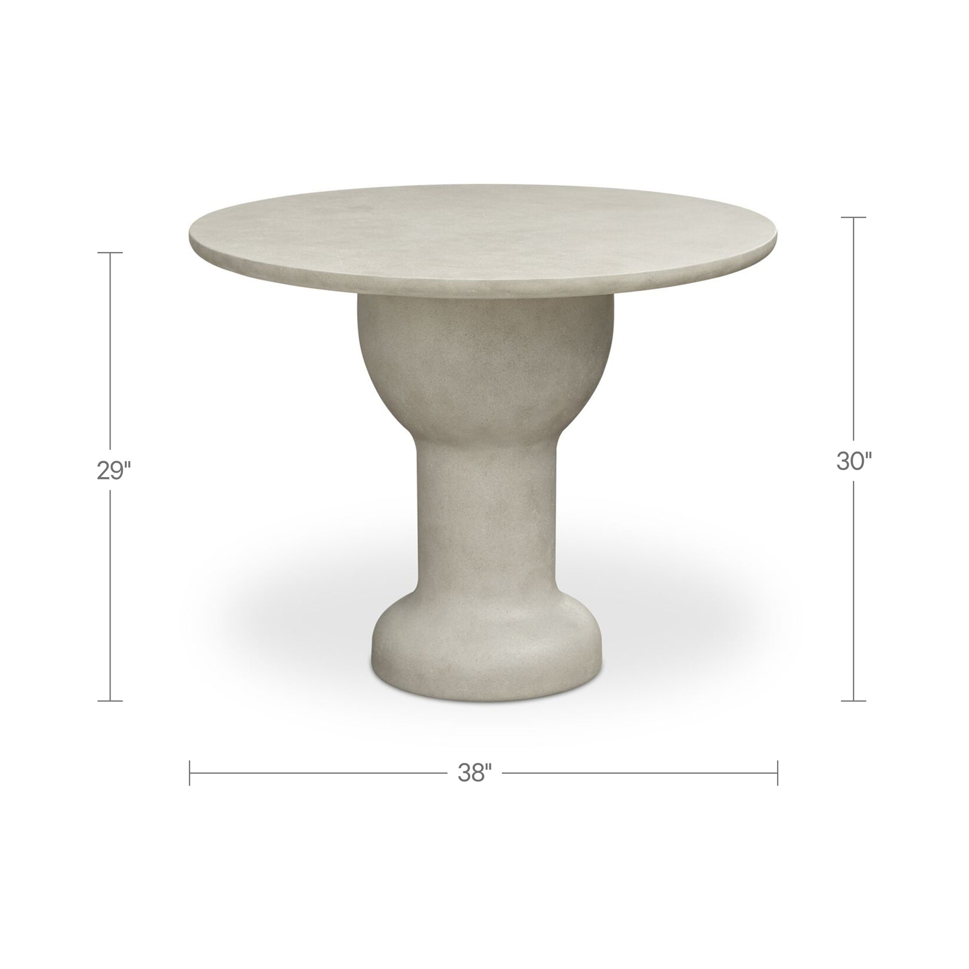 Magnolia Outdoor Café Table Cream by Moe's Home Collection - view 3