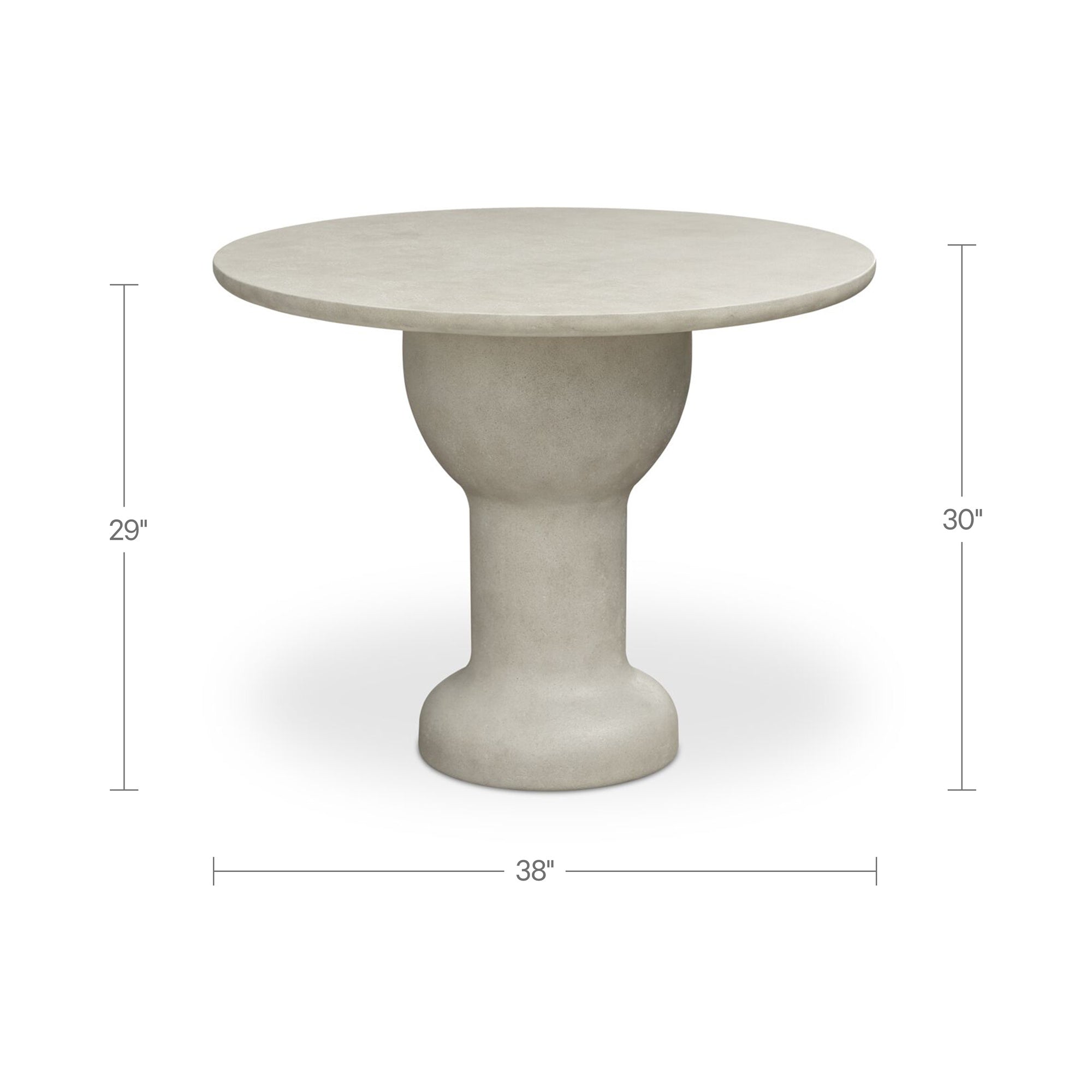 Magnolia Outdoor Café Table Cream by Moe's Home Collection - view 3