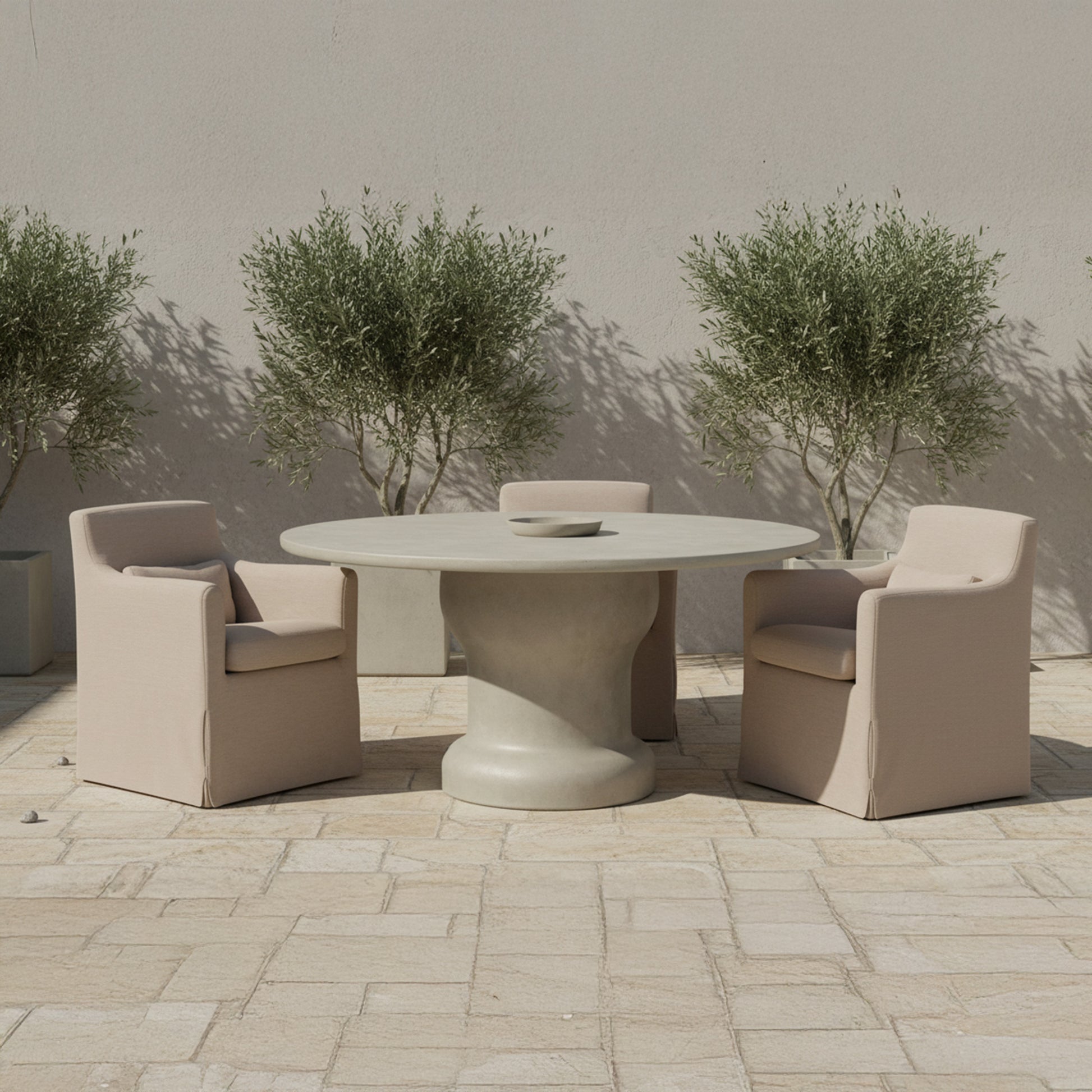 Magnolia Outdoor Dining Table Cream by Moe's Home Collection - view 2