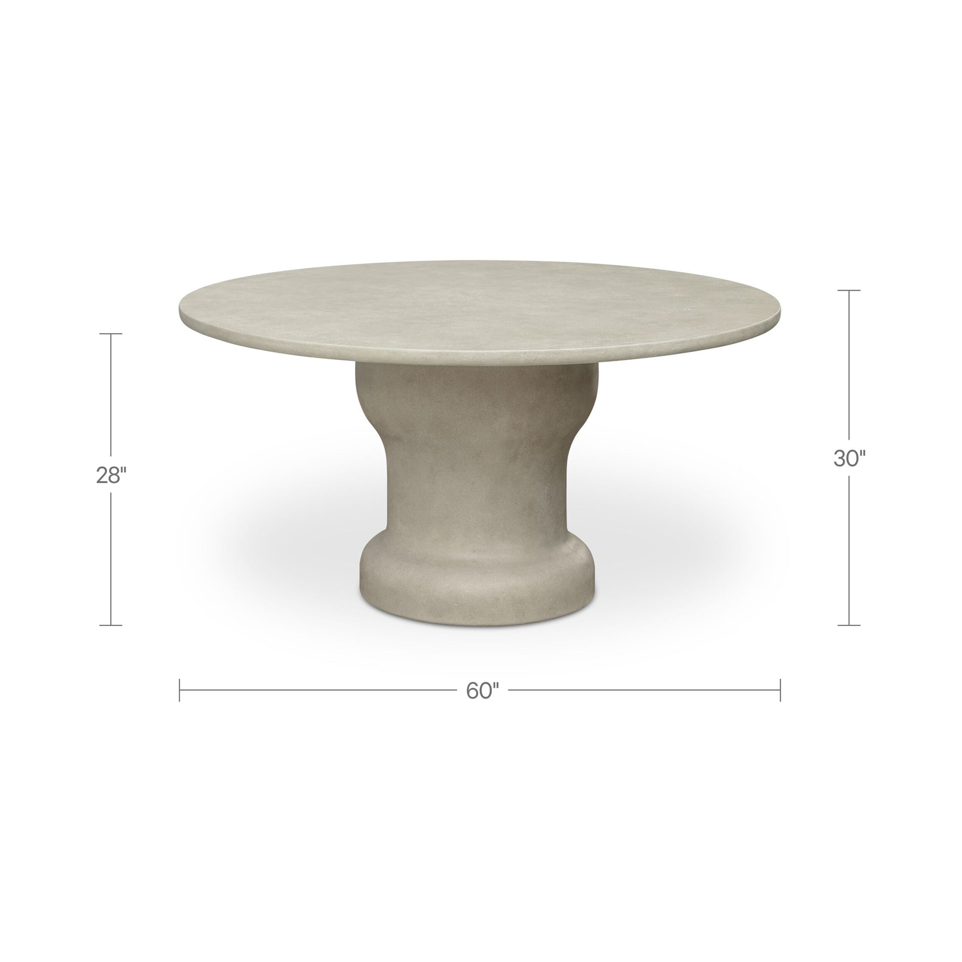 Magnolia Outdoor Dining Table Cream by Moe's Home Collection - view 3