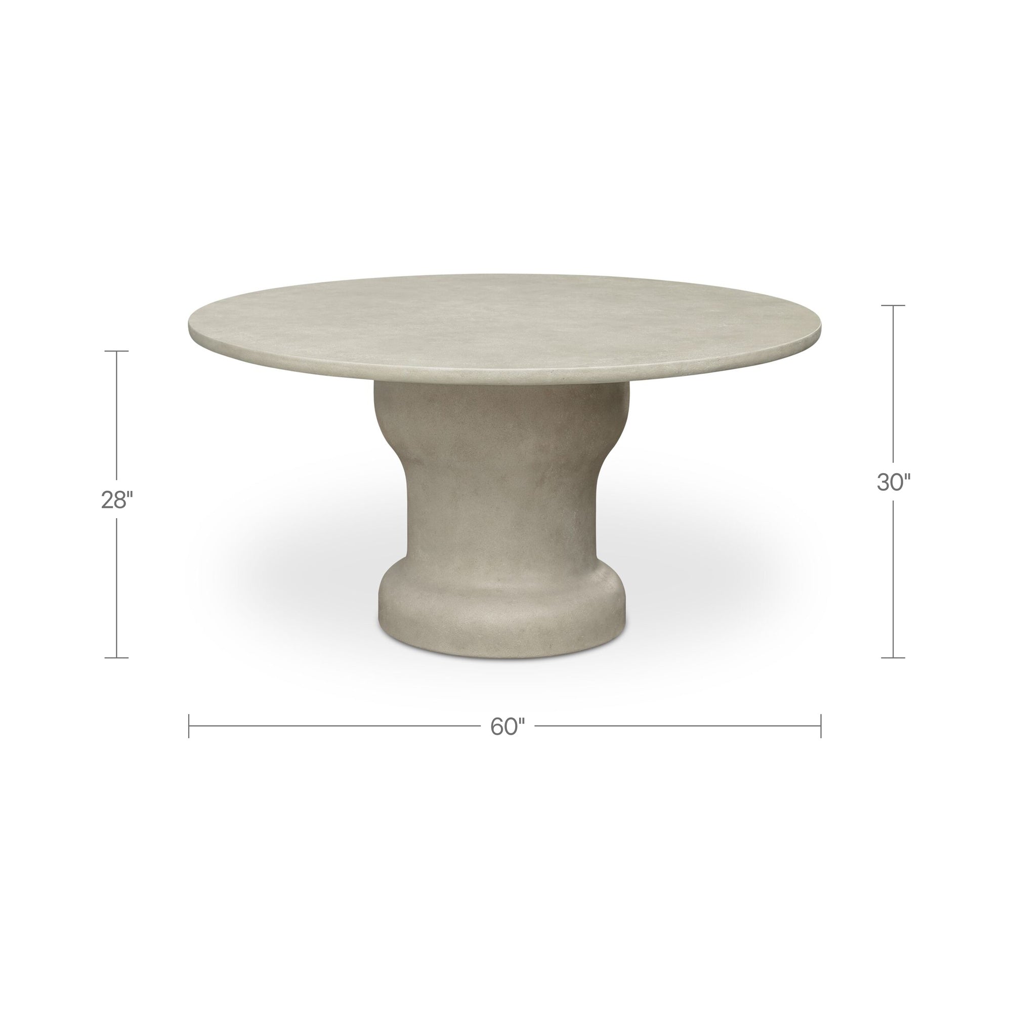Magnolia Outdoor Dining Table Cream by Moe's Home Collection - view 3