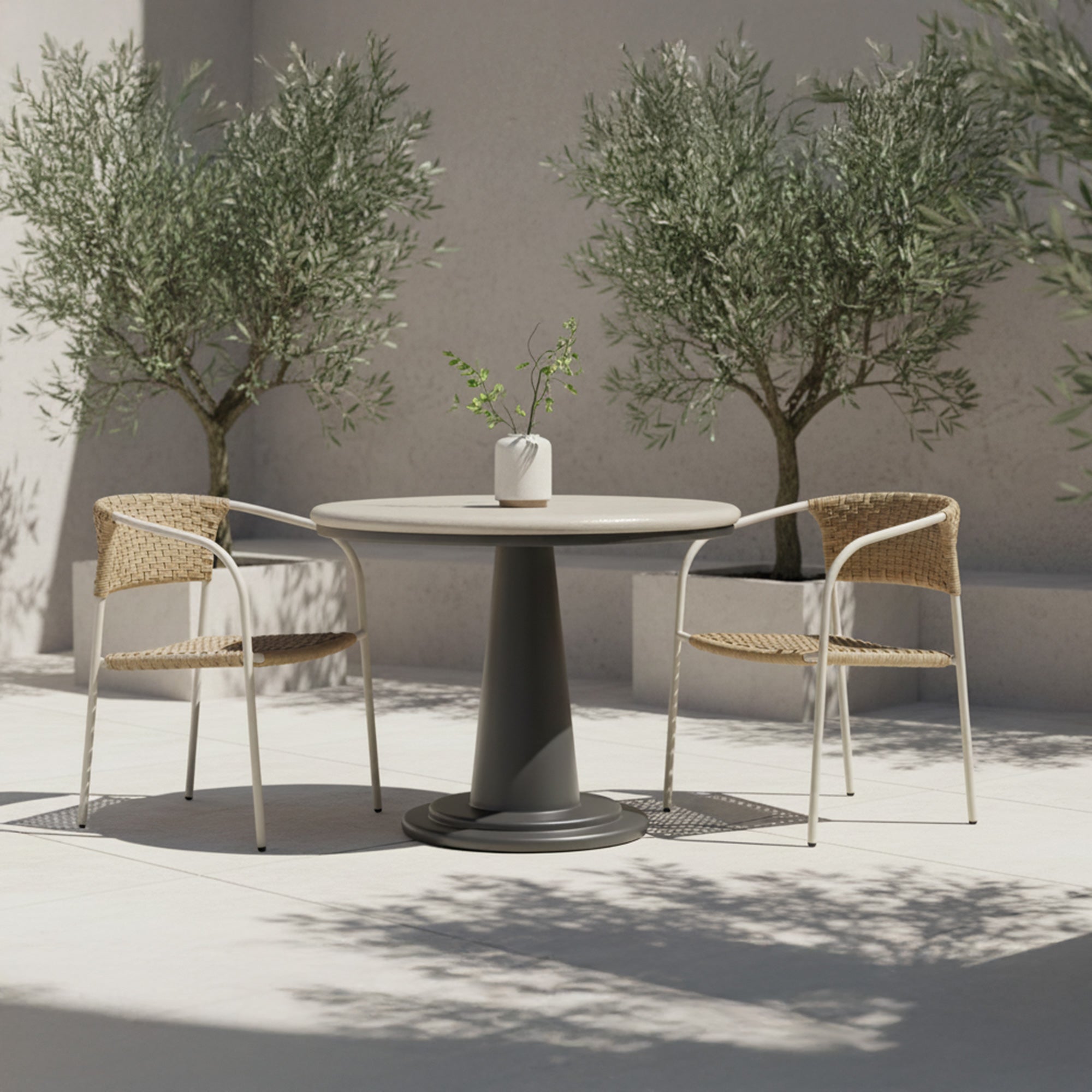 Esme Outdoor Cafe Table Cream by Moe's Home Collection - view 2