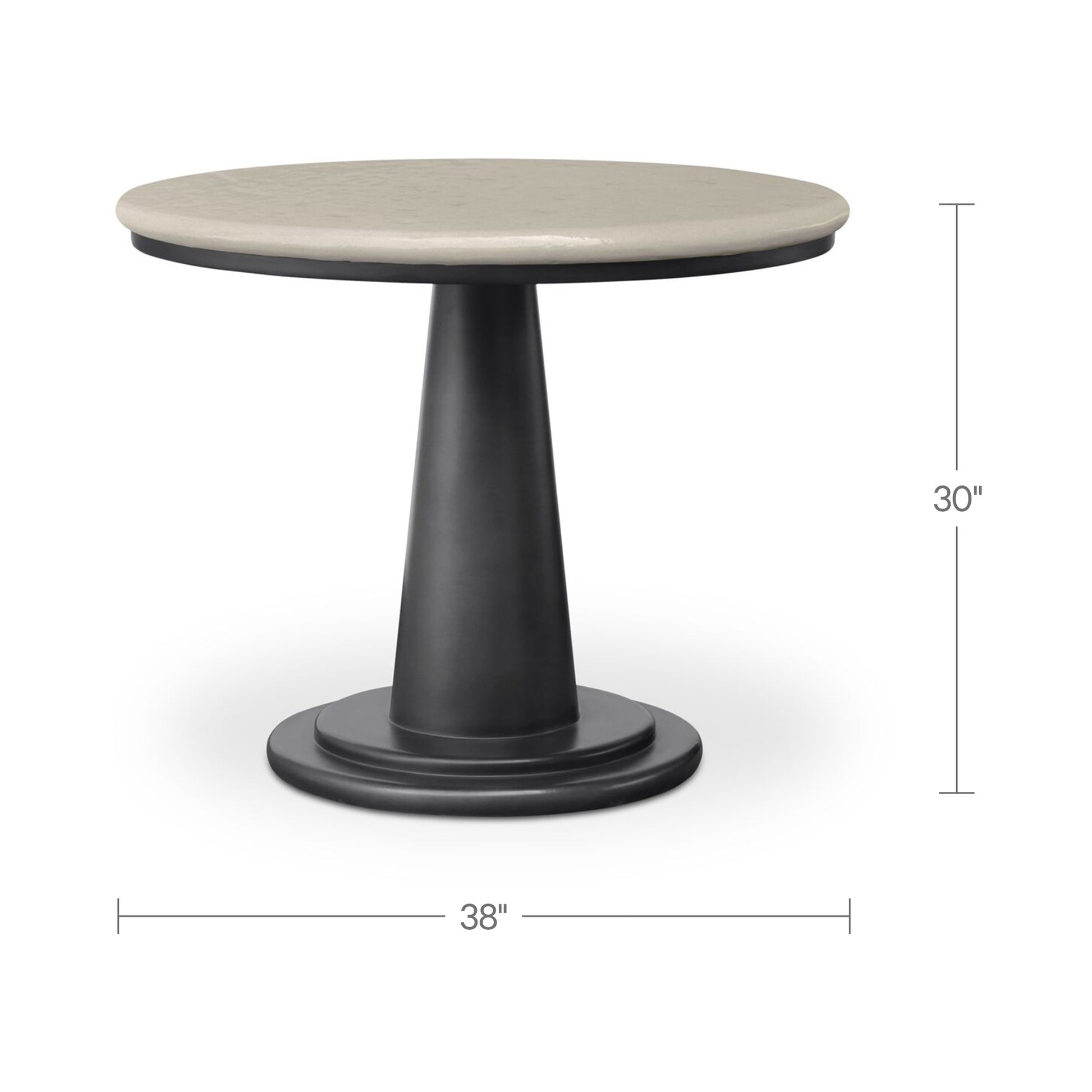 Esme Outdoor Cafe Table Cream by Moe's Home Collection - view 3