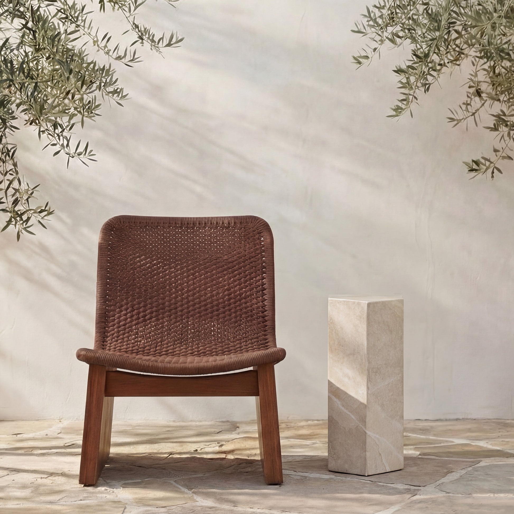 Nix Outdoor Side Table Cream by Moe's Home Collection - view 2