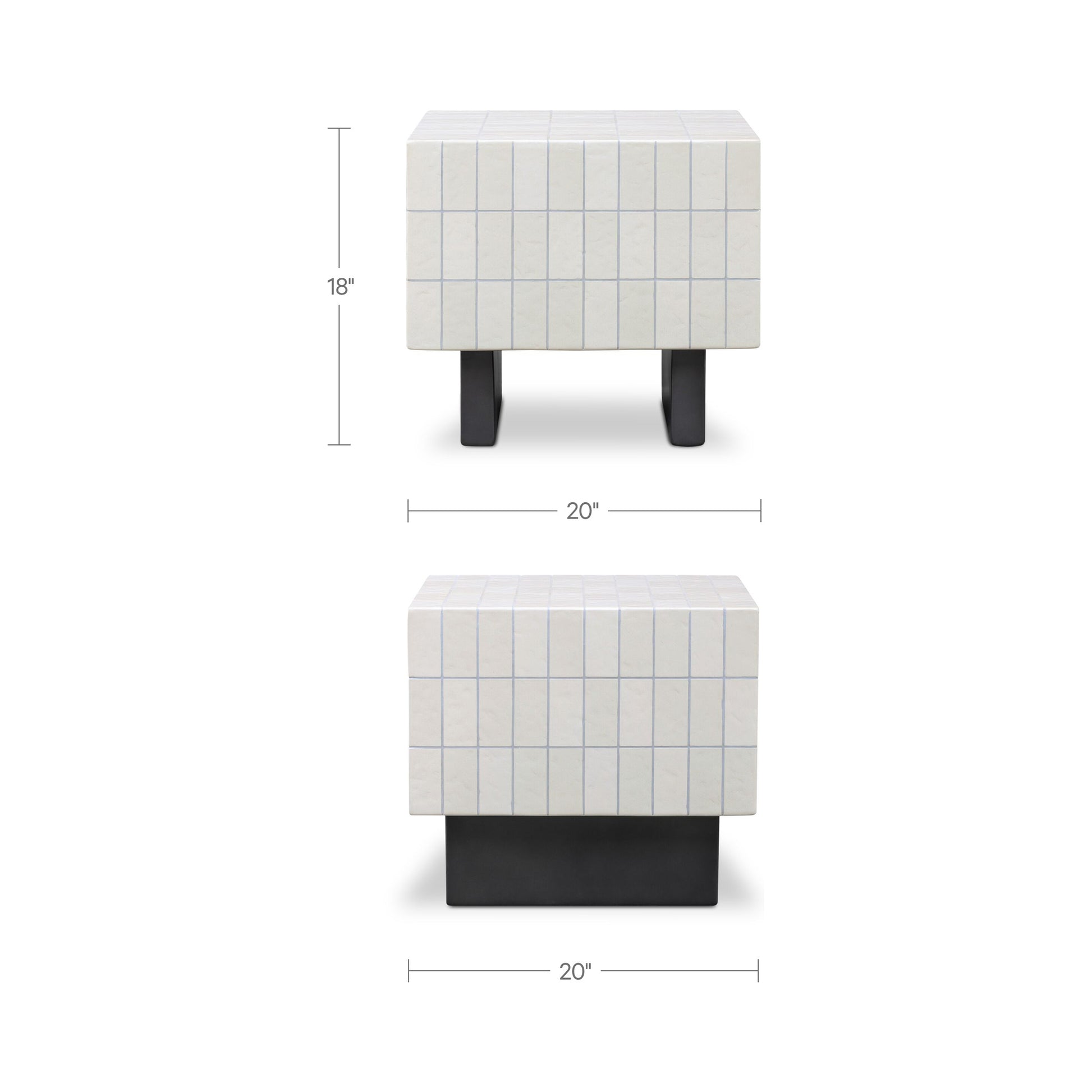 Farren Outdoor Side Table Cream by Moe's Home Collection - view 3
