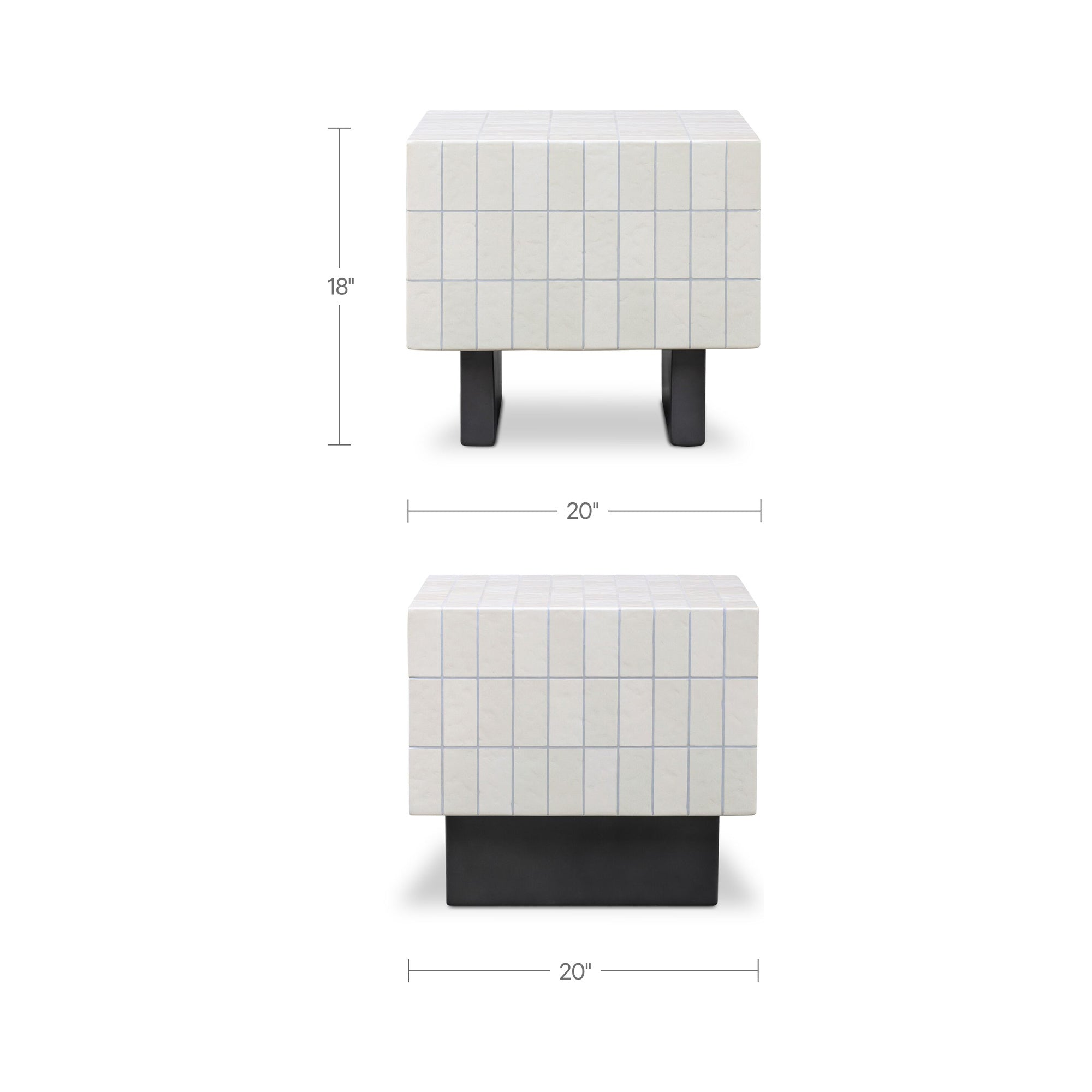 Farren Outdoor Side Table Cream by Moe's Home Collection - view 3