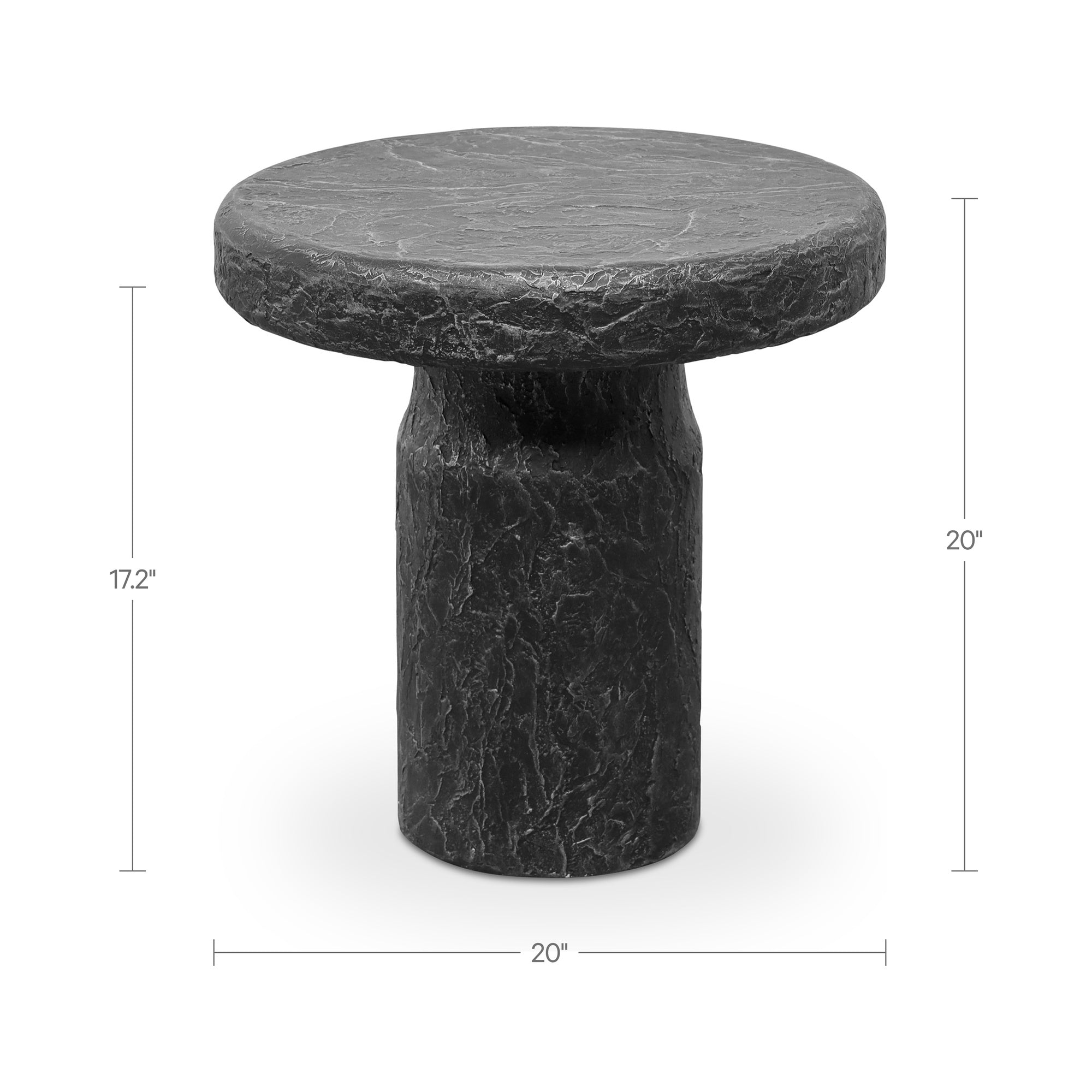 Nia Outdoor Side Table Charcoal by Moe's Home Collection - view 3