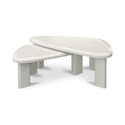 Sophie Outdoor Nesting Table Set Cream Lacquer by Moe's Home Collection