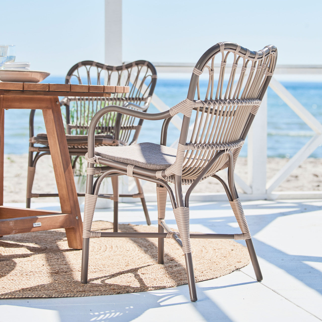 Margret Arm Chair Exterior - Moccachino by Sika Design - view 2