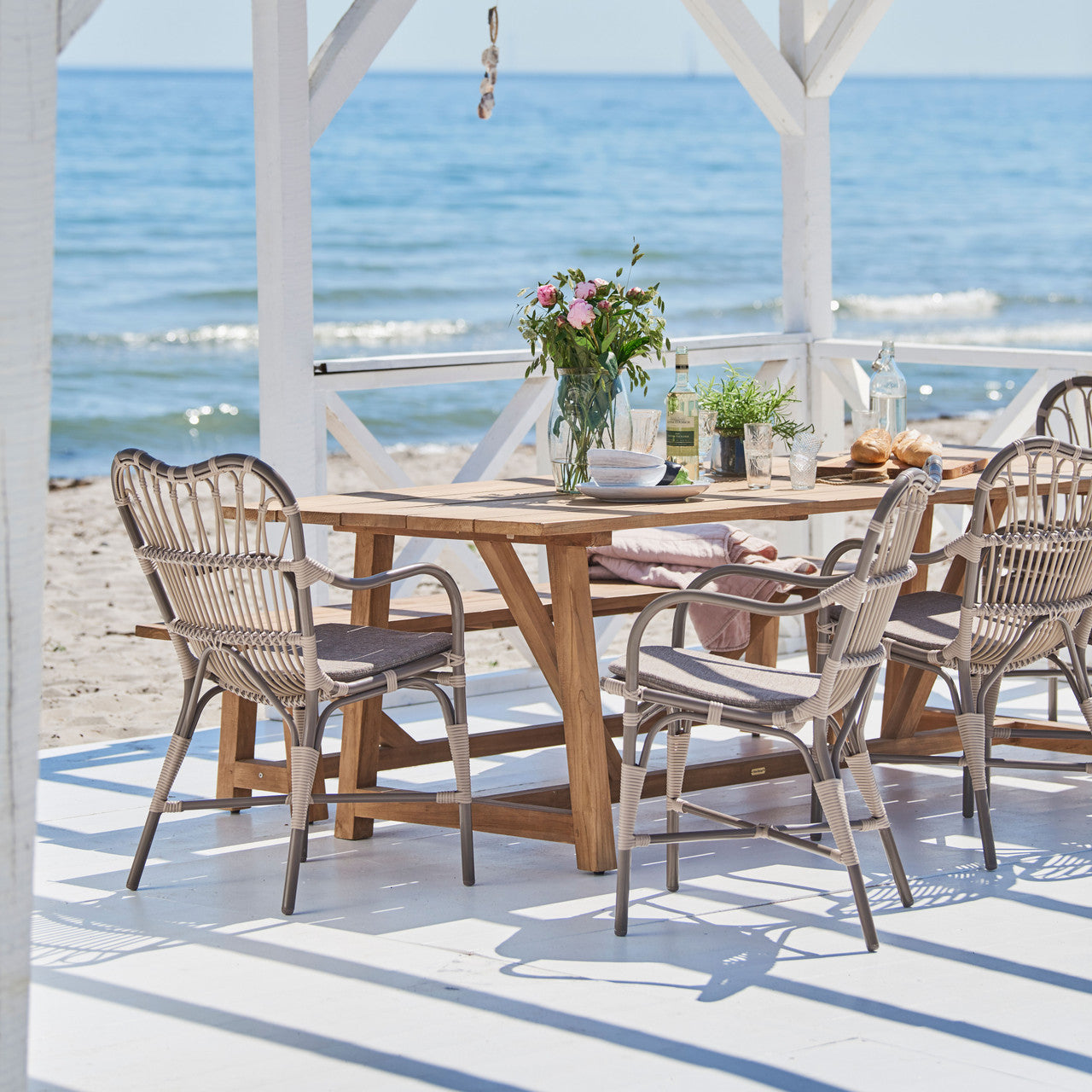 Margret Arm Chair Exterior - Moccachino by Sika Design - view 7