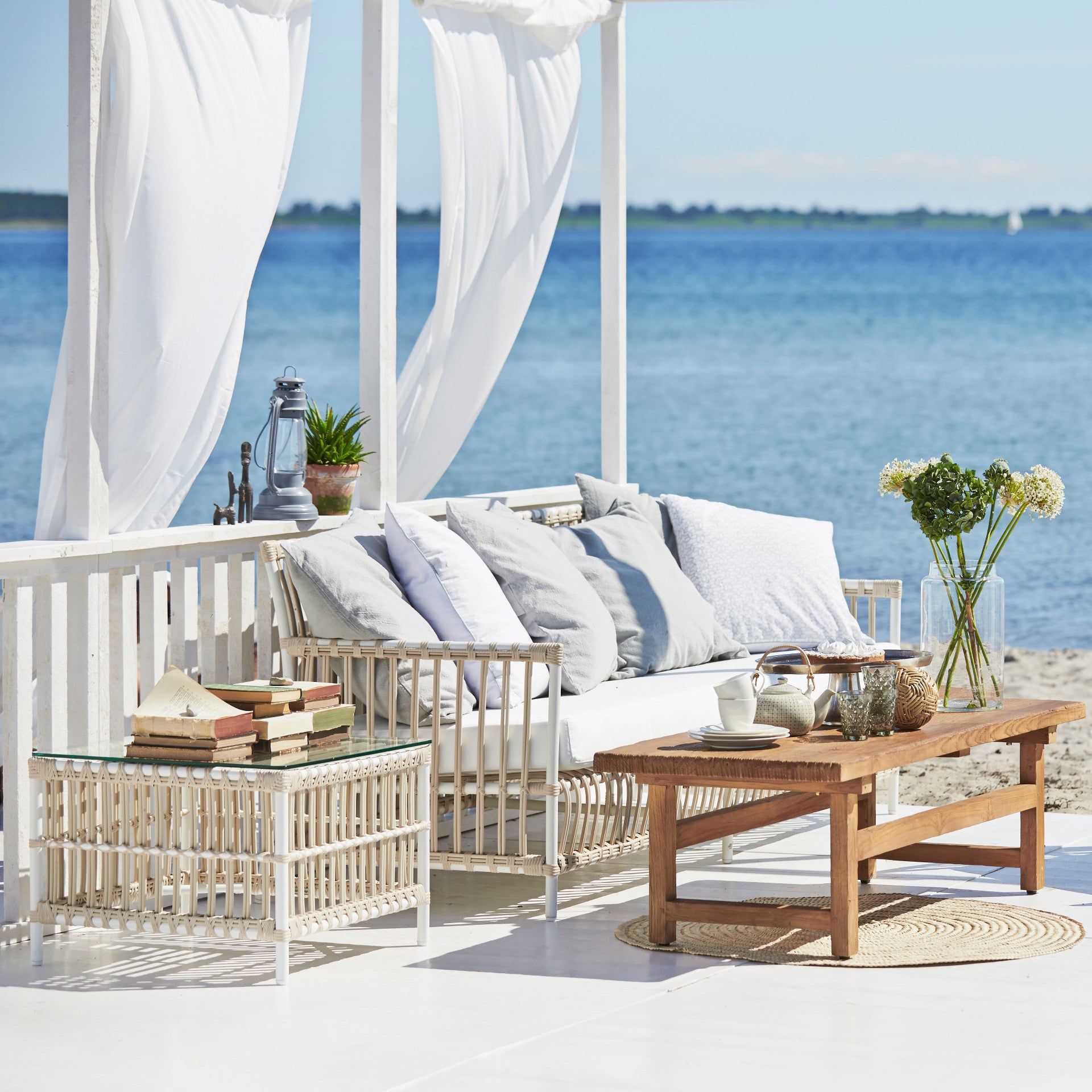 Caroline Side Table Exterior w/Glass Top by Sika Design - view 2