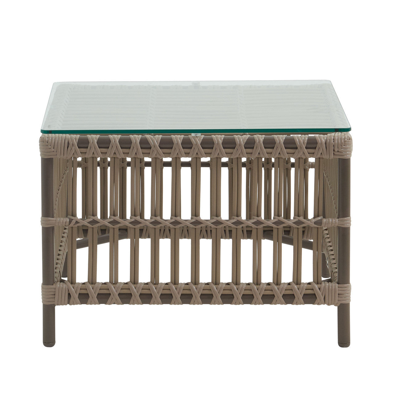 Caroline Side Table Exterior w/Glass Top - Moccachino by Sika Design - view 3