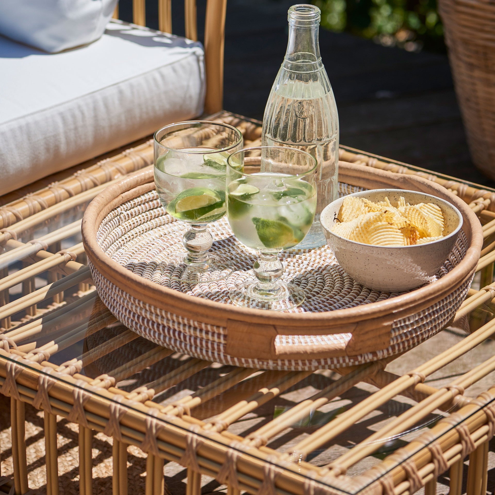 Caroline Side Table Exterior w/Glass Top by Sika Design - view 8