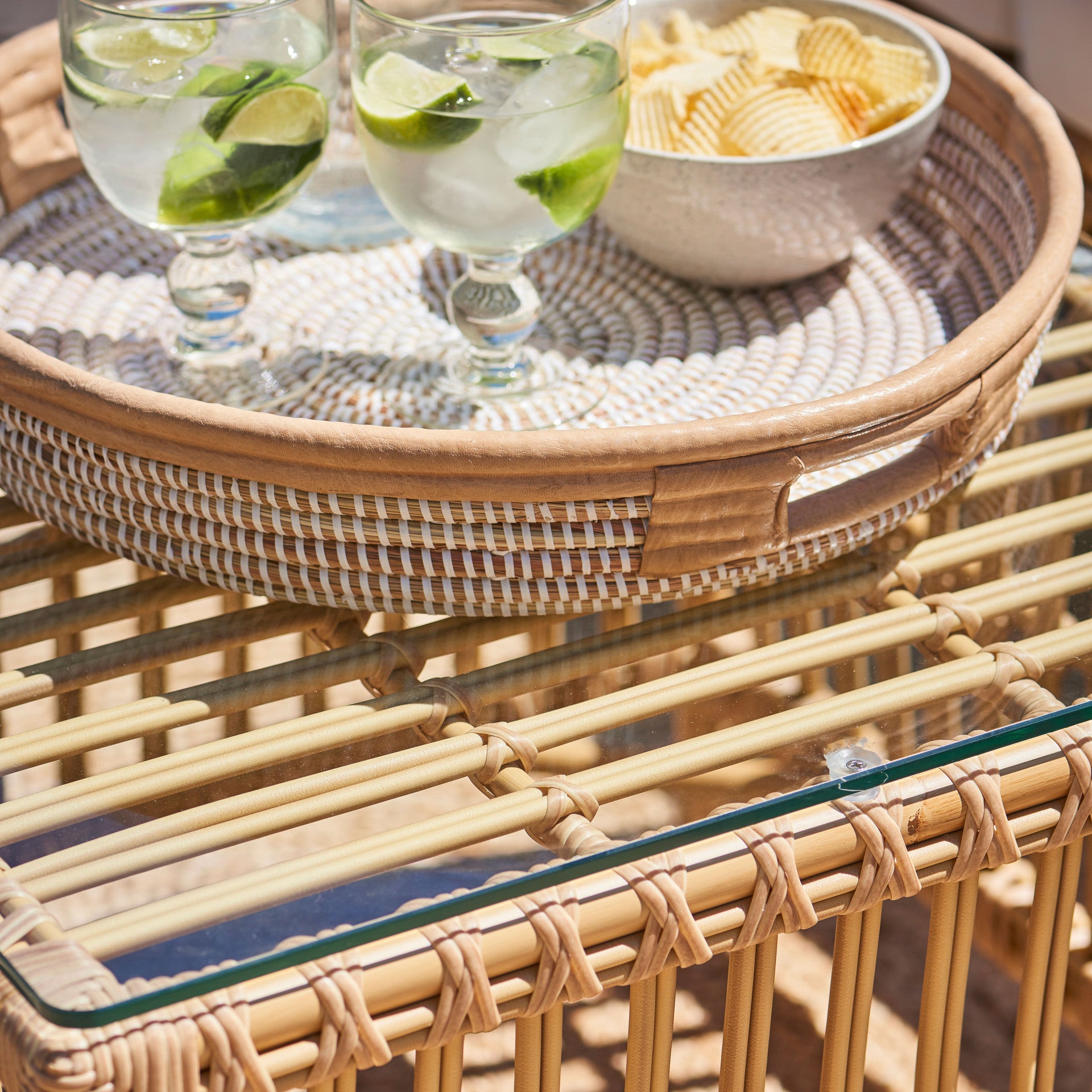 Caroline Side Table Exterior w/Glass Top by Sika Design - view 10