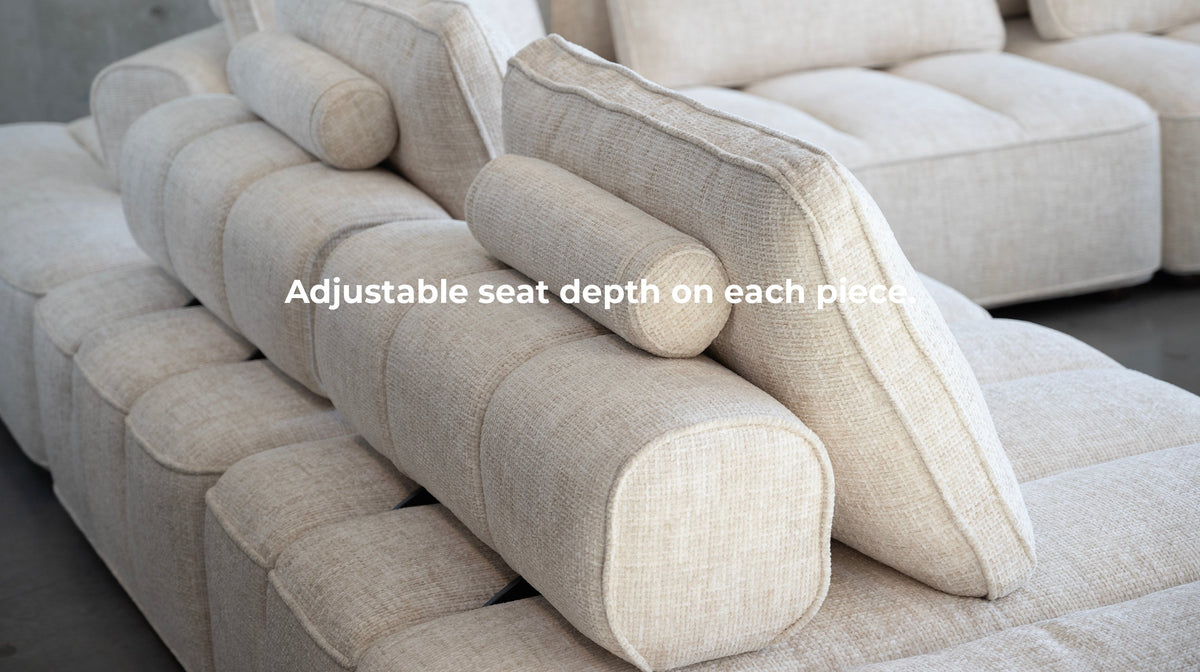Flux Sectional with backrest mechanism 5-Piece Crema by Mobital - image 2