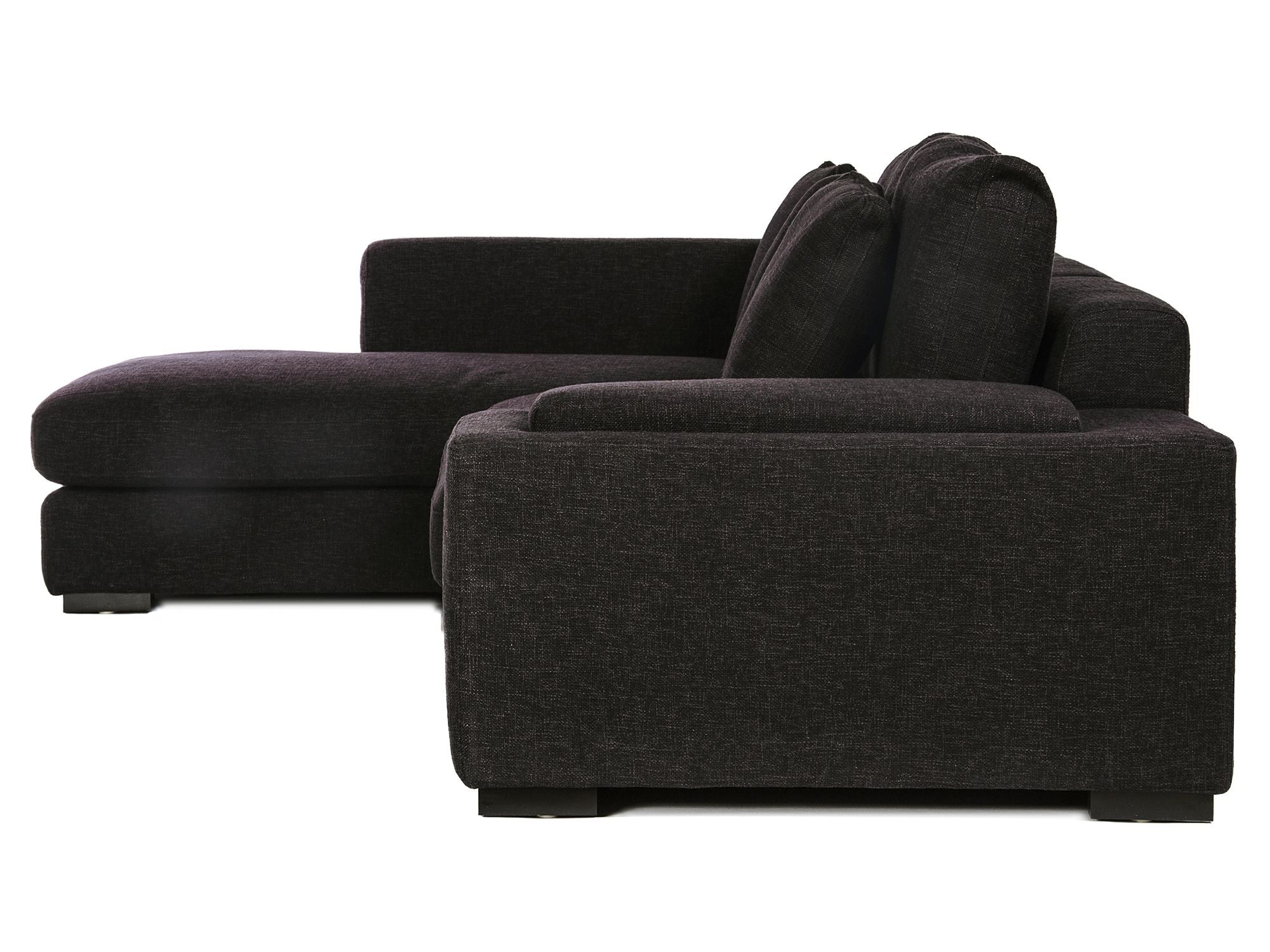 Mod Sectional Black Tweed