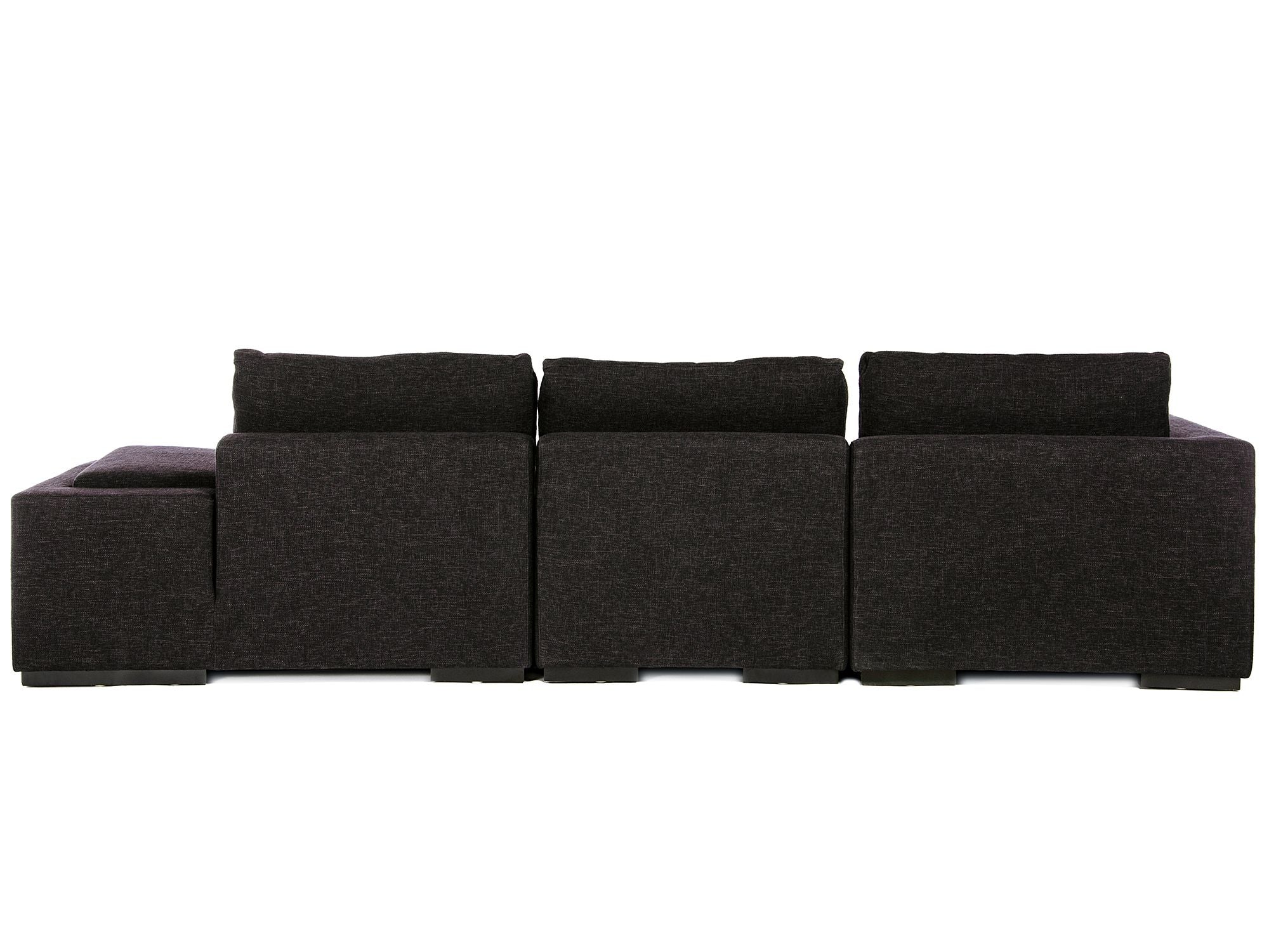 Mod Sectional Black Tweed