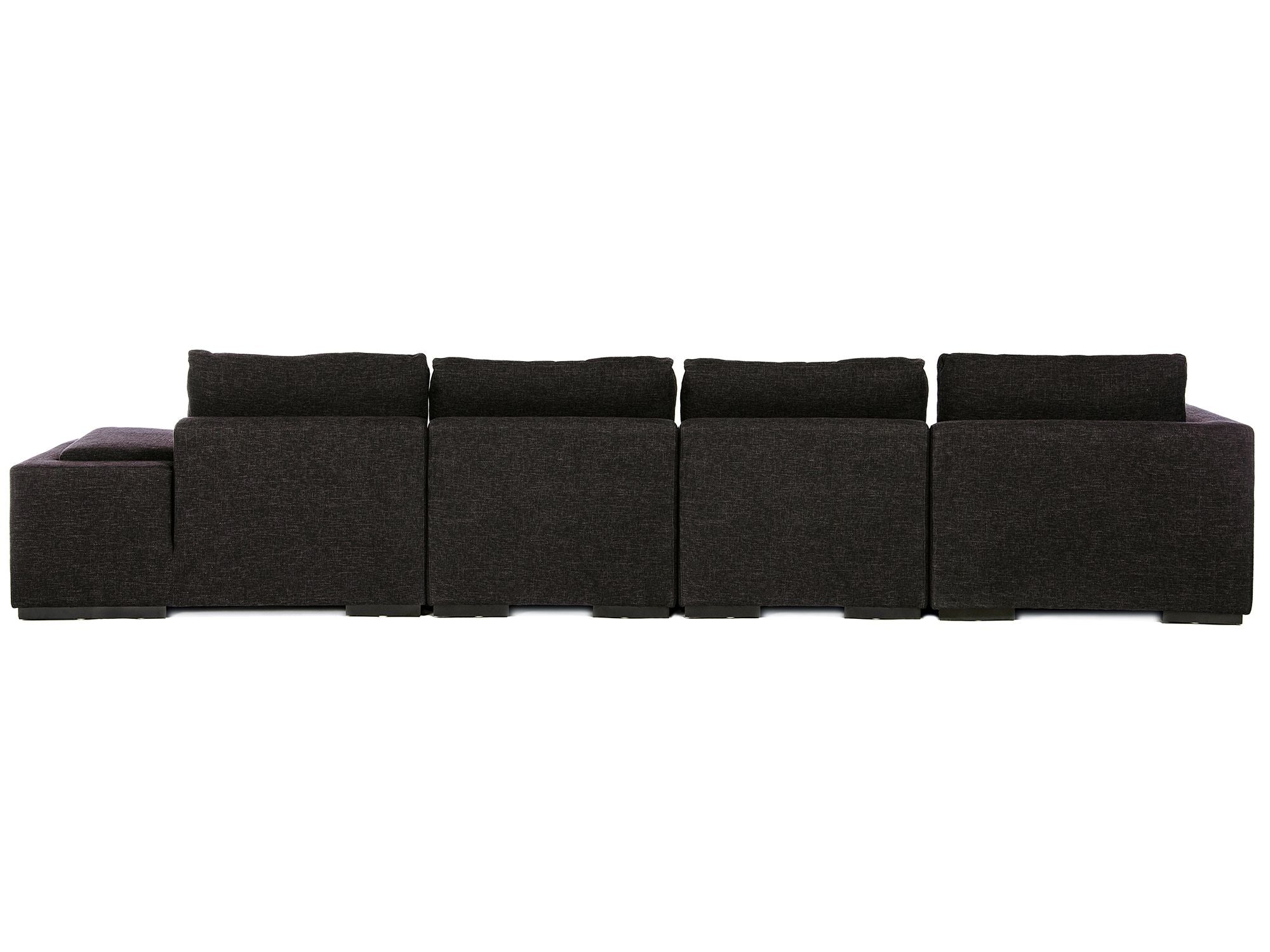 Mod Sectional Black Tweed