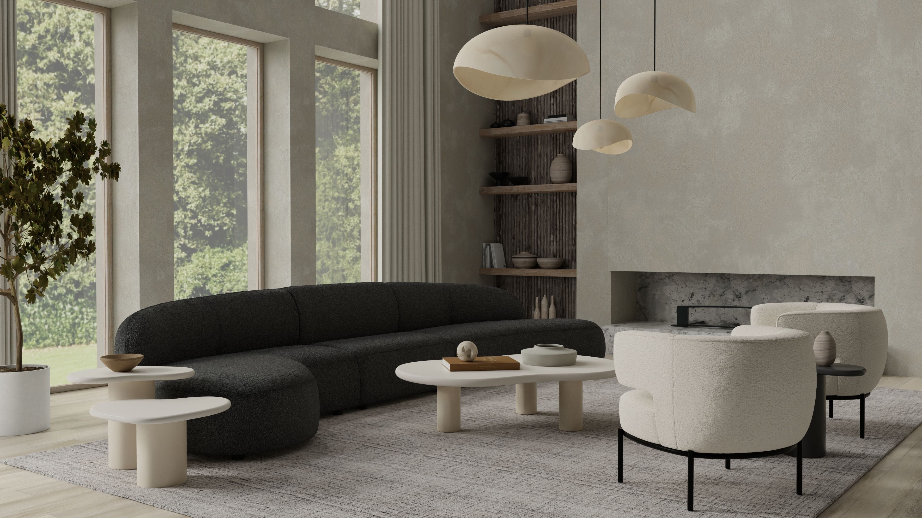 Moritz Sectional  3-Piece Chaise Facing Right