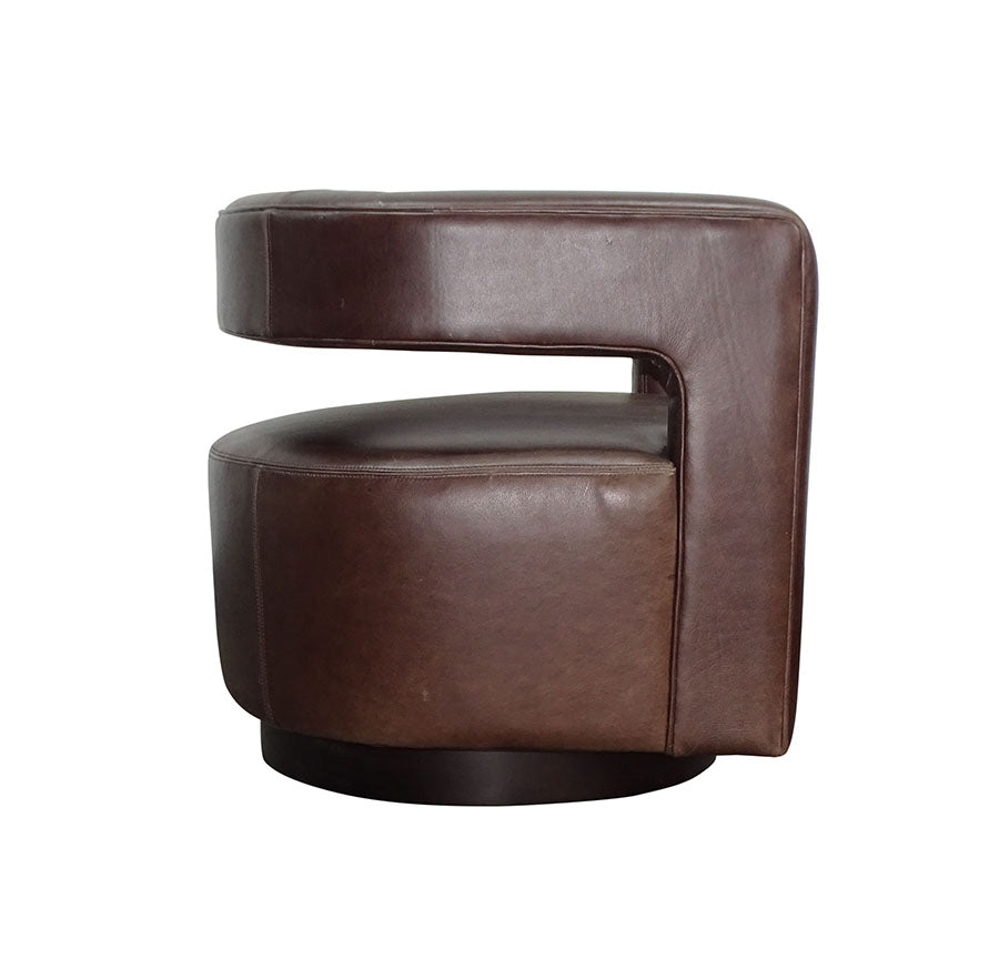 Santa Barbara Swivel Chair in Brighton Chocolate