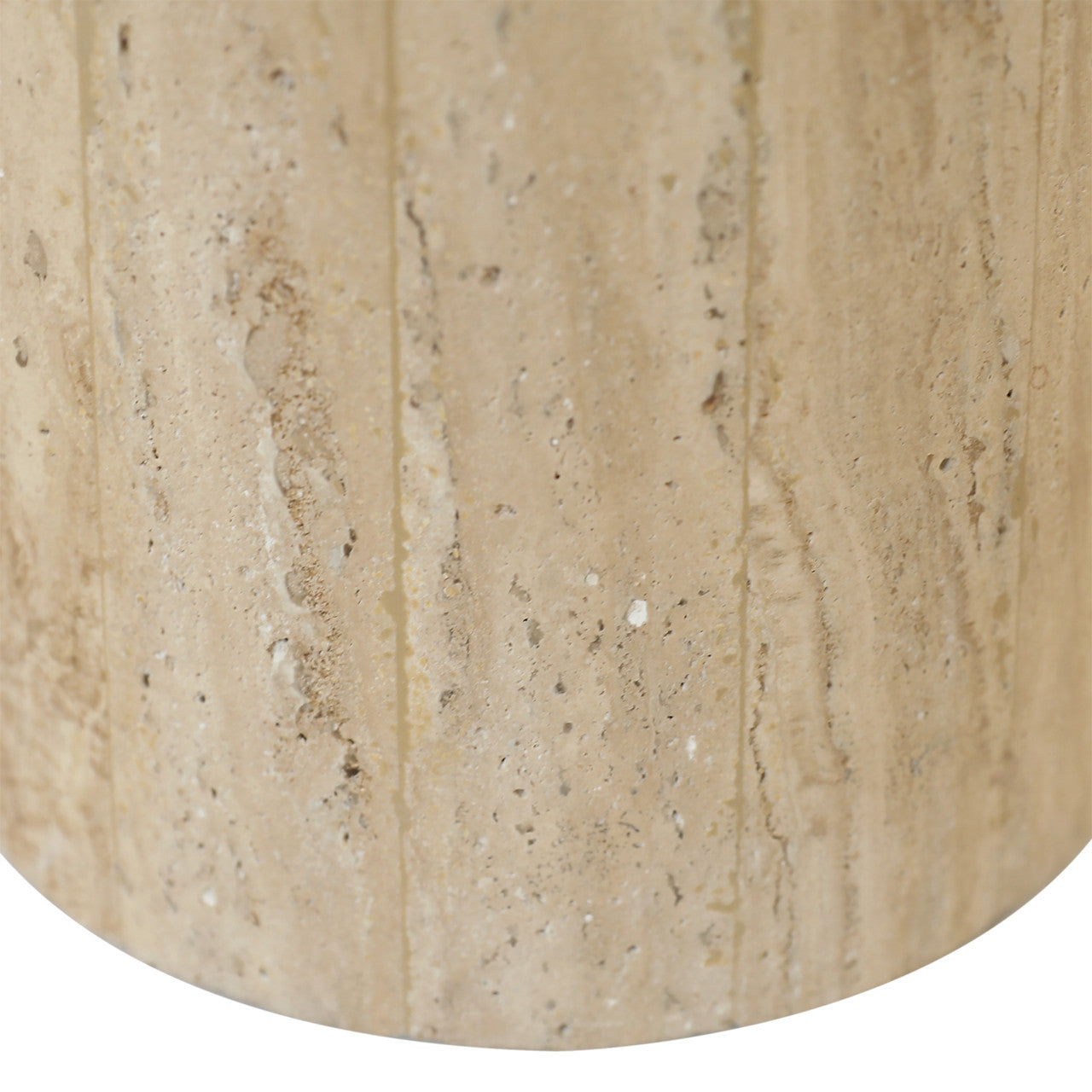 Burns Natural Travertine Stone Side Table