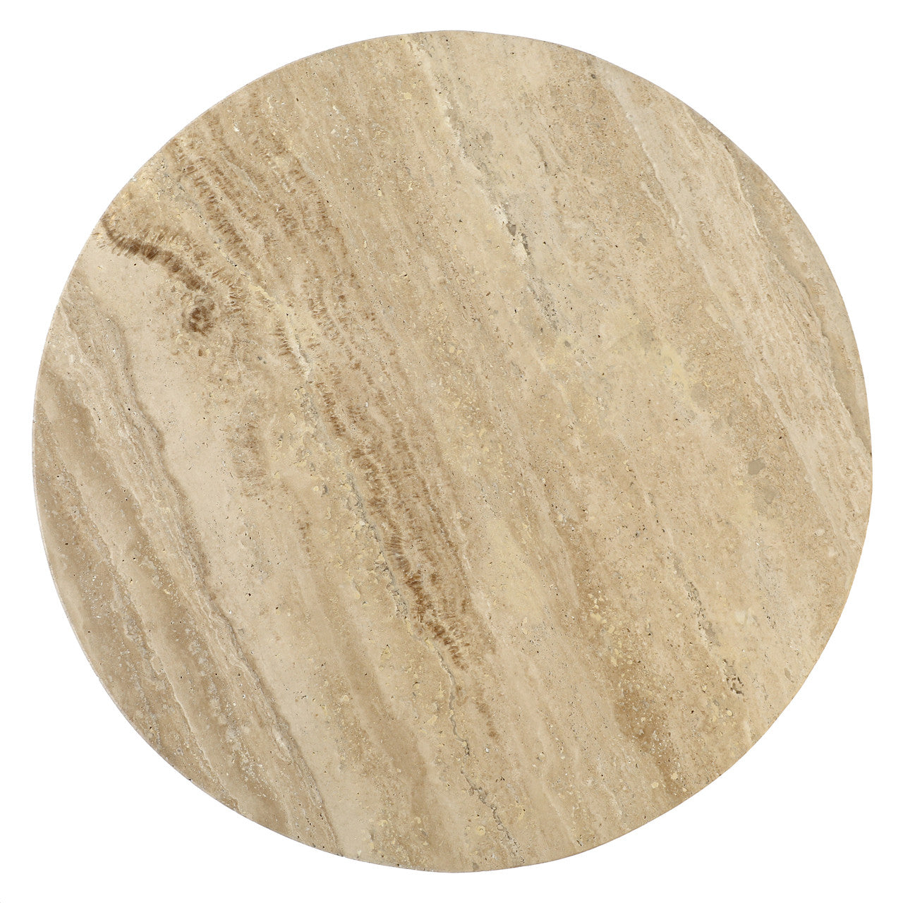 Burns Natural Travertine Stone Side Table