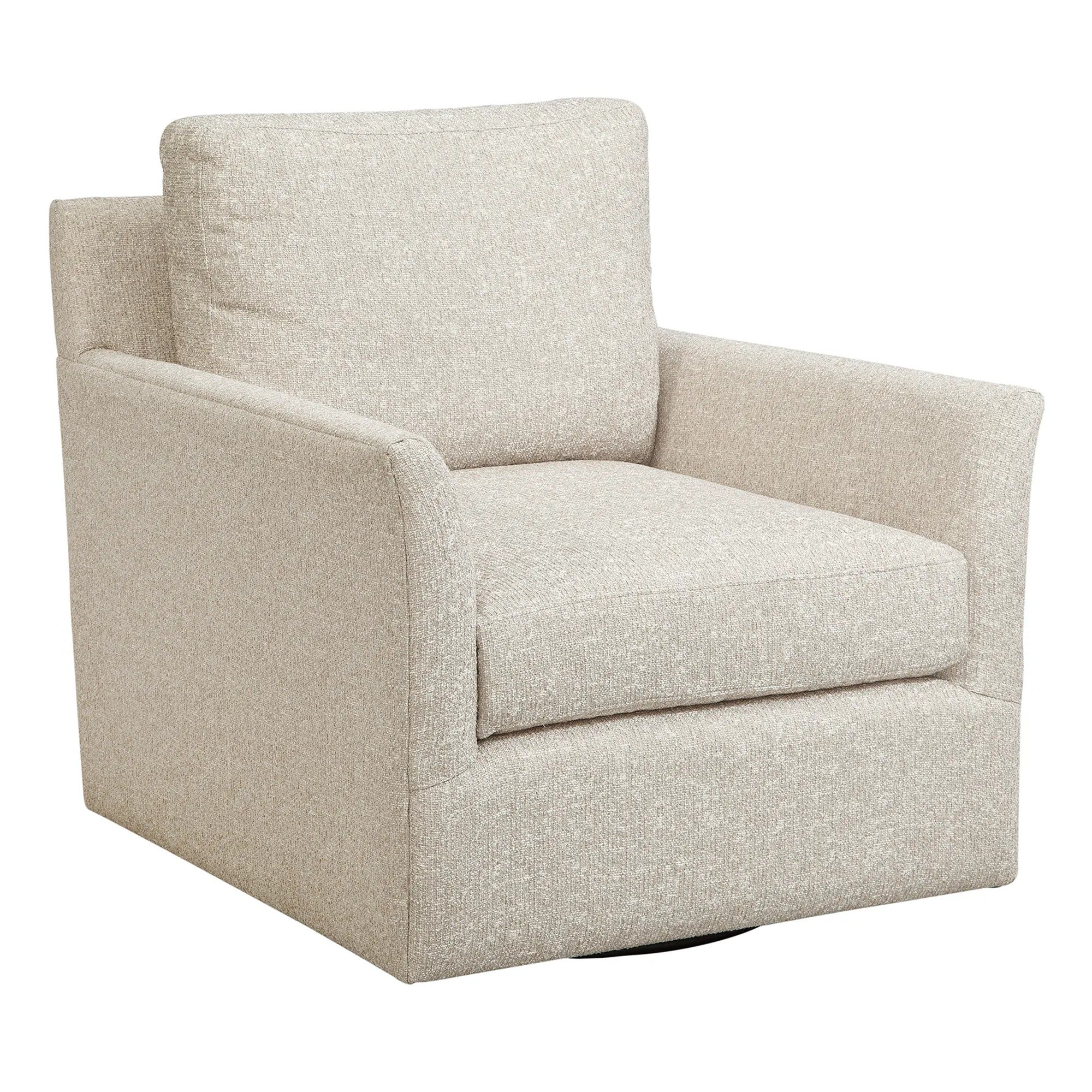 Sanibel Swivel Chair in Crace Tan Oxford (Performance Fabric)