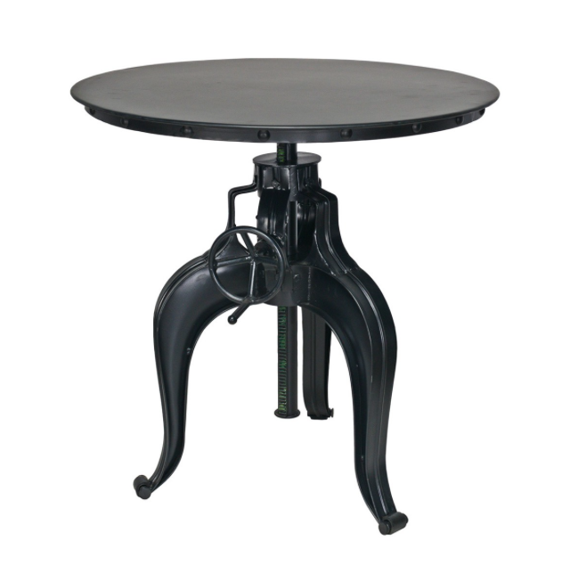 Eisen Industrial Crank Table 30" Black