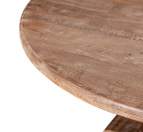 French Farmhouse Trestle Round Dining Table 48"