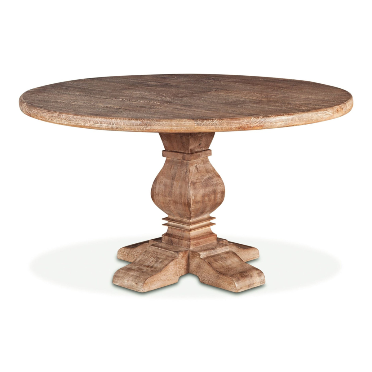 French Farmhouse Trestle Round Dining Table 48"