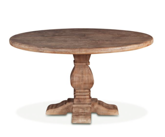 French Farmhouse Trestle Round Dining Table 48"