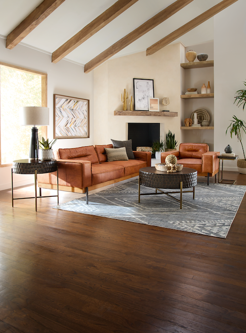 GPF-MSOF-CO Loft Industrial Cocoa Leather Sofa 95"