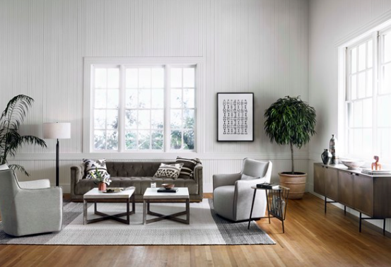 Maxx Sapphire Birch Fabric Upholstered Modern Tufted Sofa