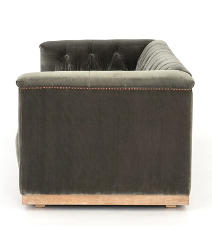 Maxx Sapphire Birch Fabric Upholstered Modern Tufted Sofa