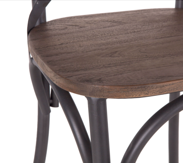 Hobbs Metal and Reclaimed Wood Dining Chair 