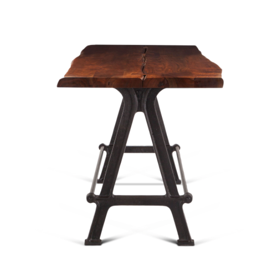 Industrial Loft 72" Gathering Table Walnut