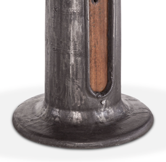 Industrial Loft Wagon Wheel Round Dining Table with Marble