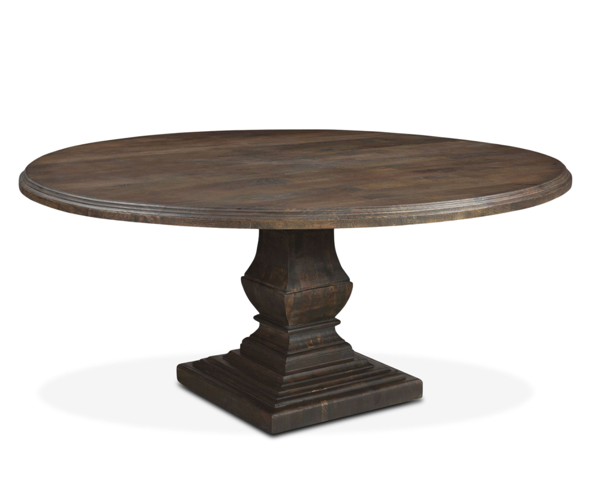Charlotte 72" Round Dining Table - Weathered Mango