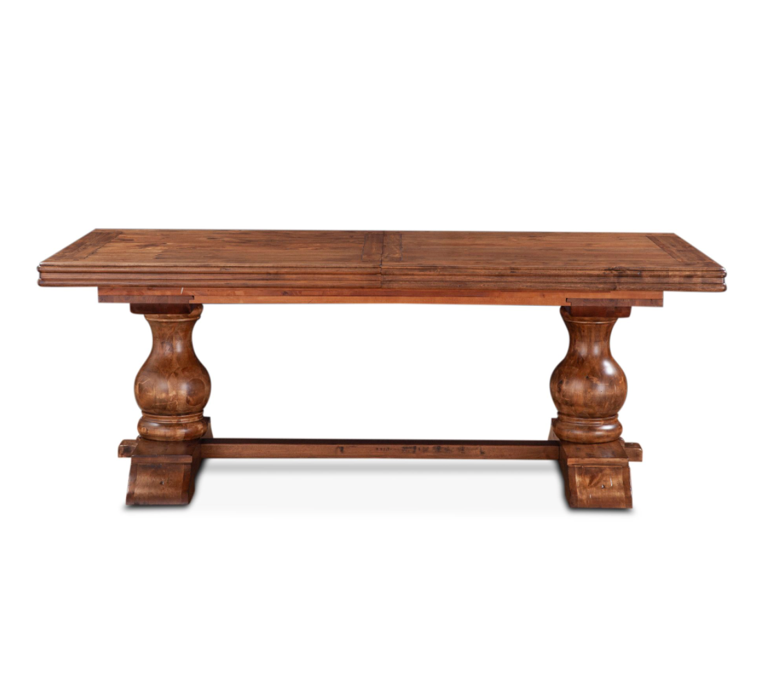 Lily Mid-Century Solid Wood Extension Table 84"- 128"